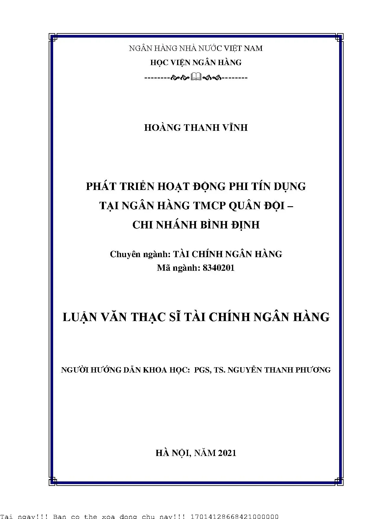 Phát triển hoạt động phi tín dụng MB Bình Định