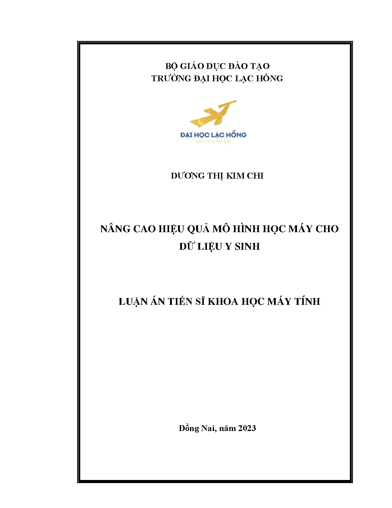 Tối ưu mô hình học máy cho dữ liệu y sinh
