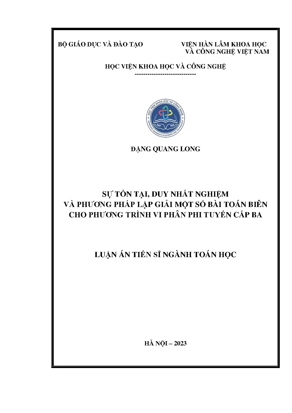 Sự tồn tại và phương pháp lặp giải bài toán biên phi tuyến cấp ba