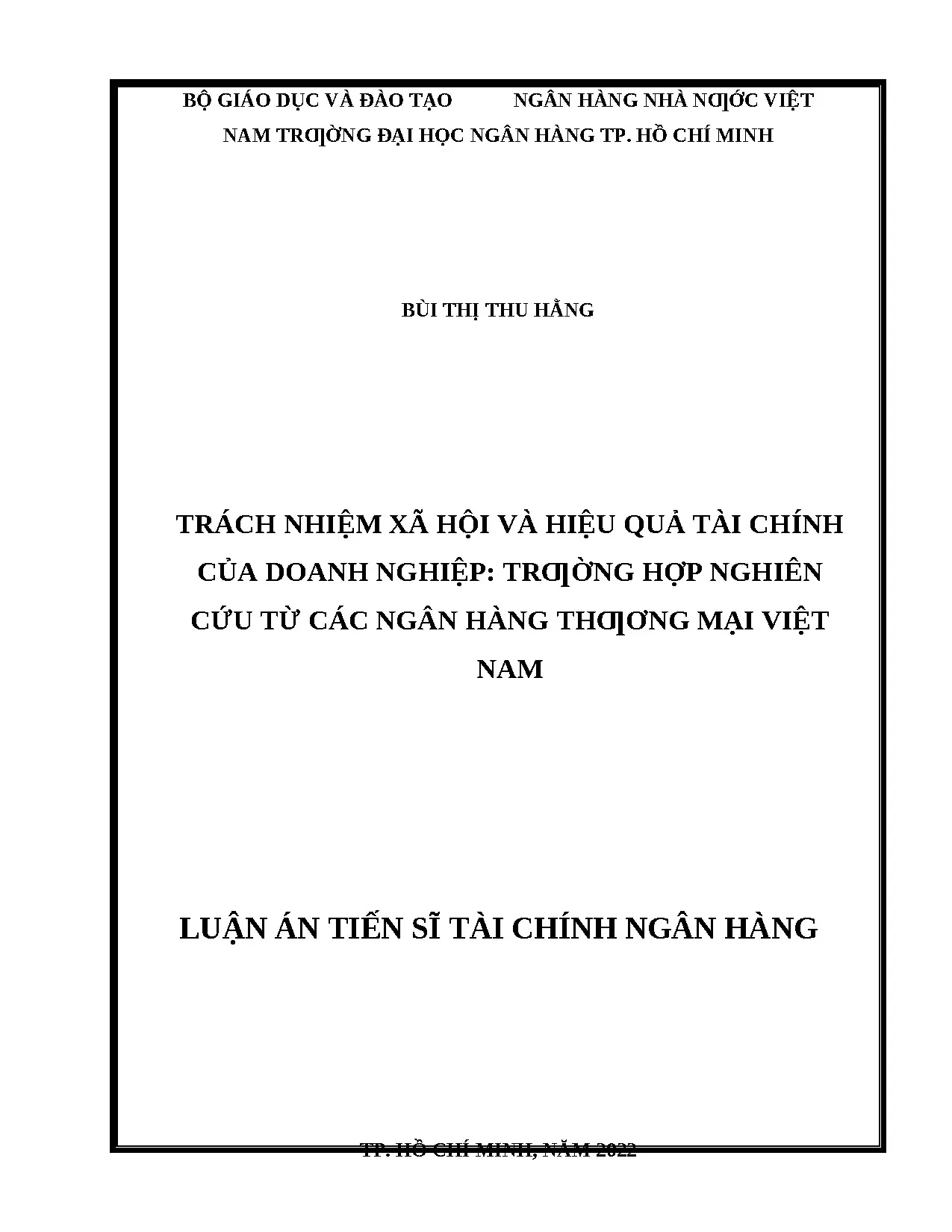 Trách nhiệm xã hội và hiệu quả tài chính: Nghiên cứu từ các ngân hàng Việt Nam