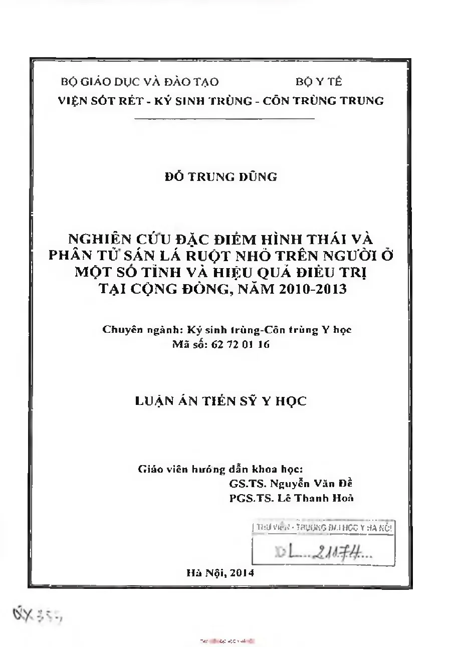 Nghiên cứu đặc điểm sán lá ruột nhỏ và hiệu quả điều trị tại Việt Nam