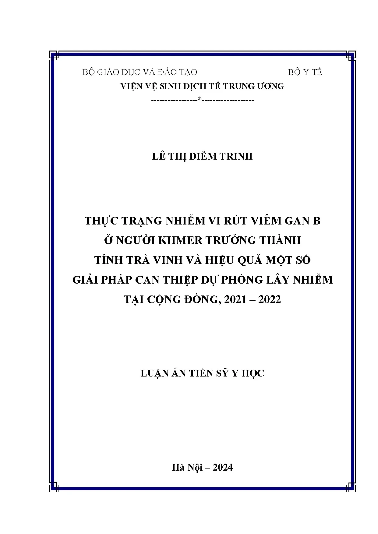 Thực trạng nhiễm vi rút viêm gan B ở người Khmer trưởng thành