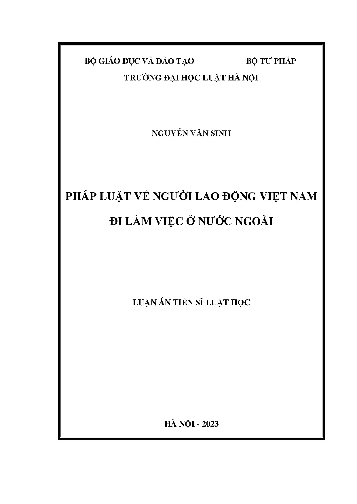 Pháp luật về người lao động Việt Nam đi làm việc ở nước ngoài