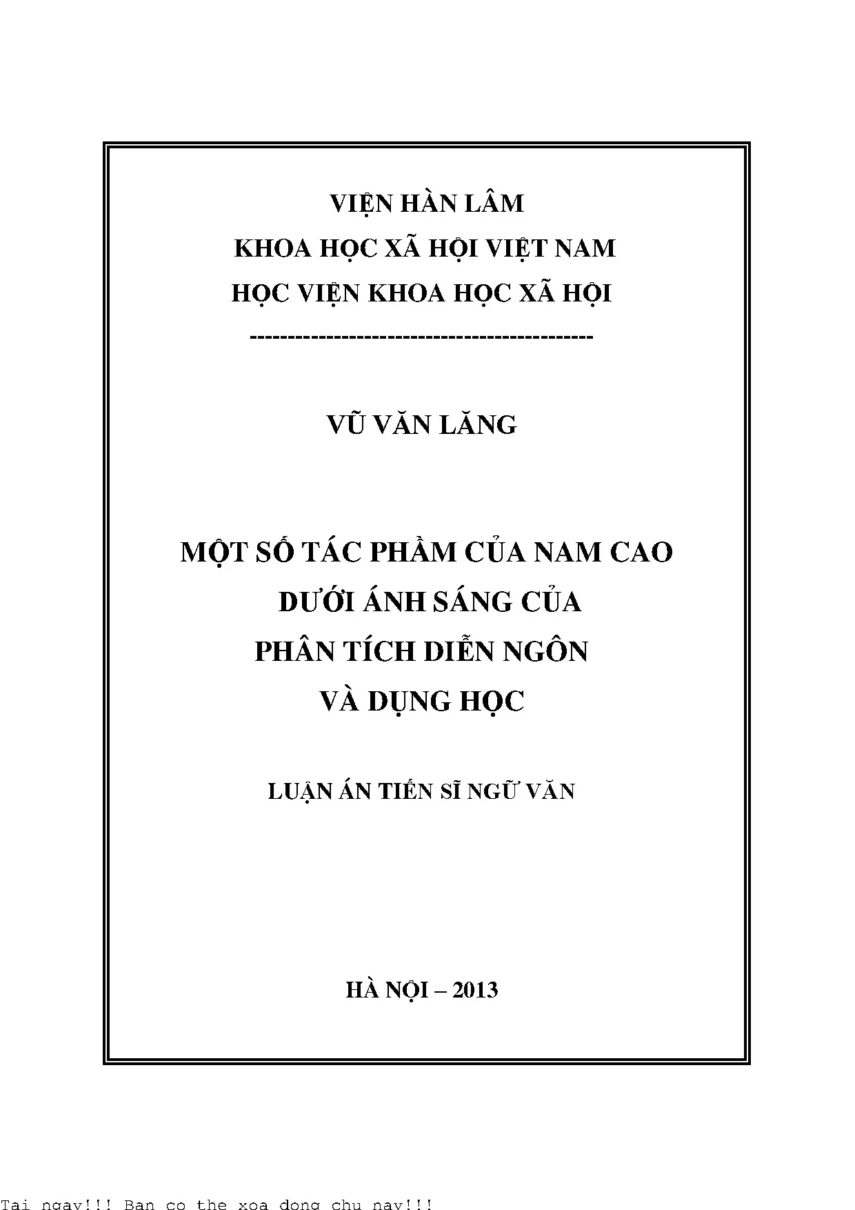 Một số tác phẩm của nam cao dưới ánh sáng của phân tích diễn