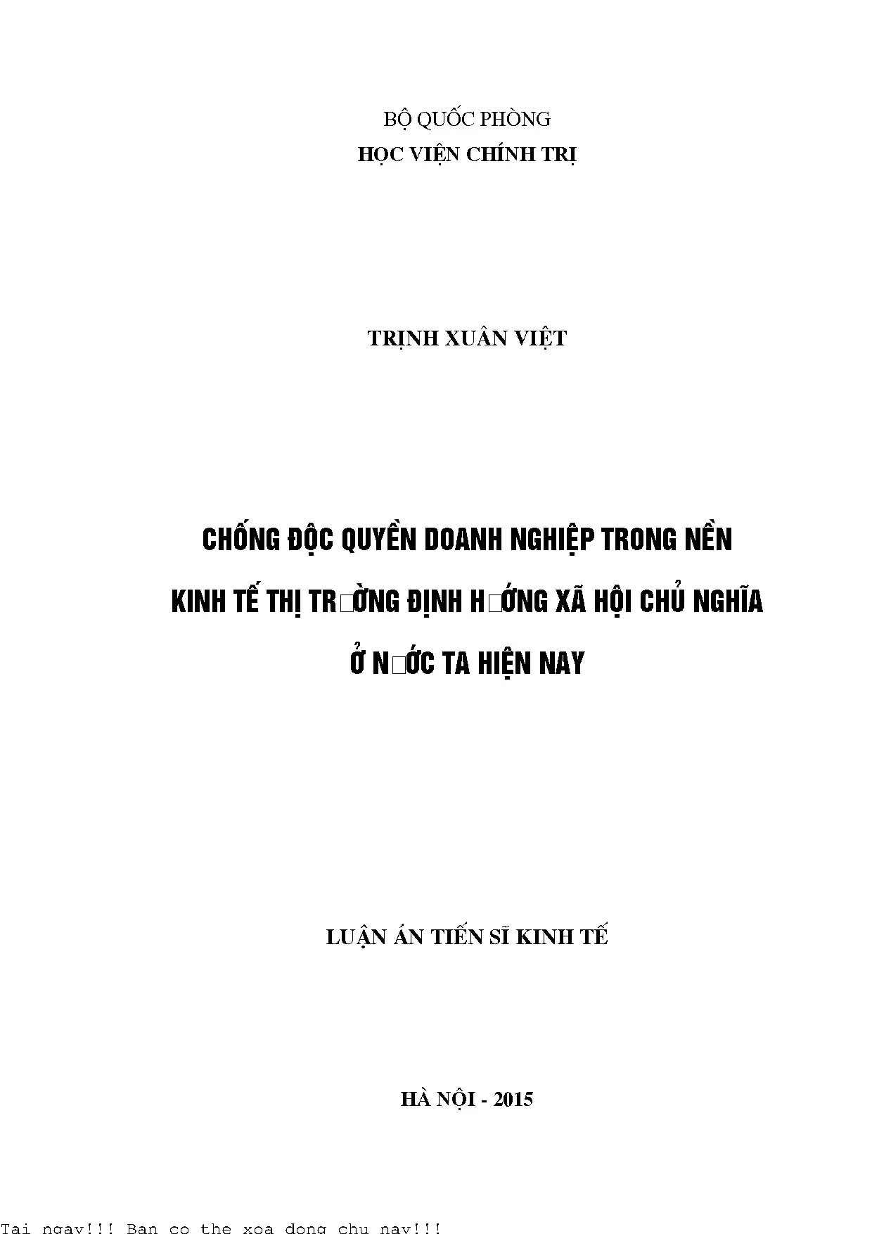 Chống độc quyền doanh nghiệp trong nền kinh tế thị trường đị