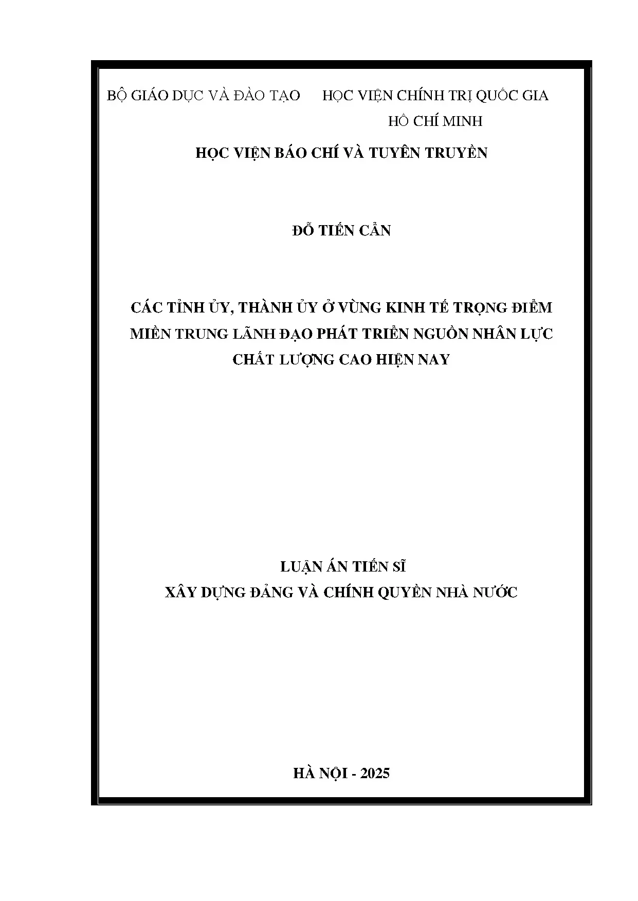 Phát triển nguồn nhân lực chất lượng cao
