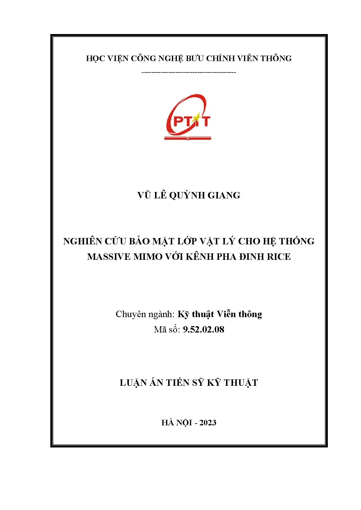 Nghiên cứu bảo mật lớp vật lý Massive MIMO với kênh pha Đinh Rice
