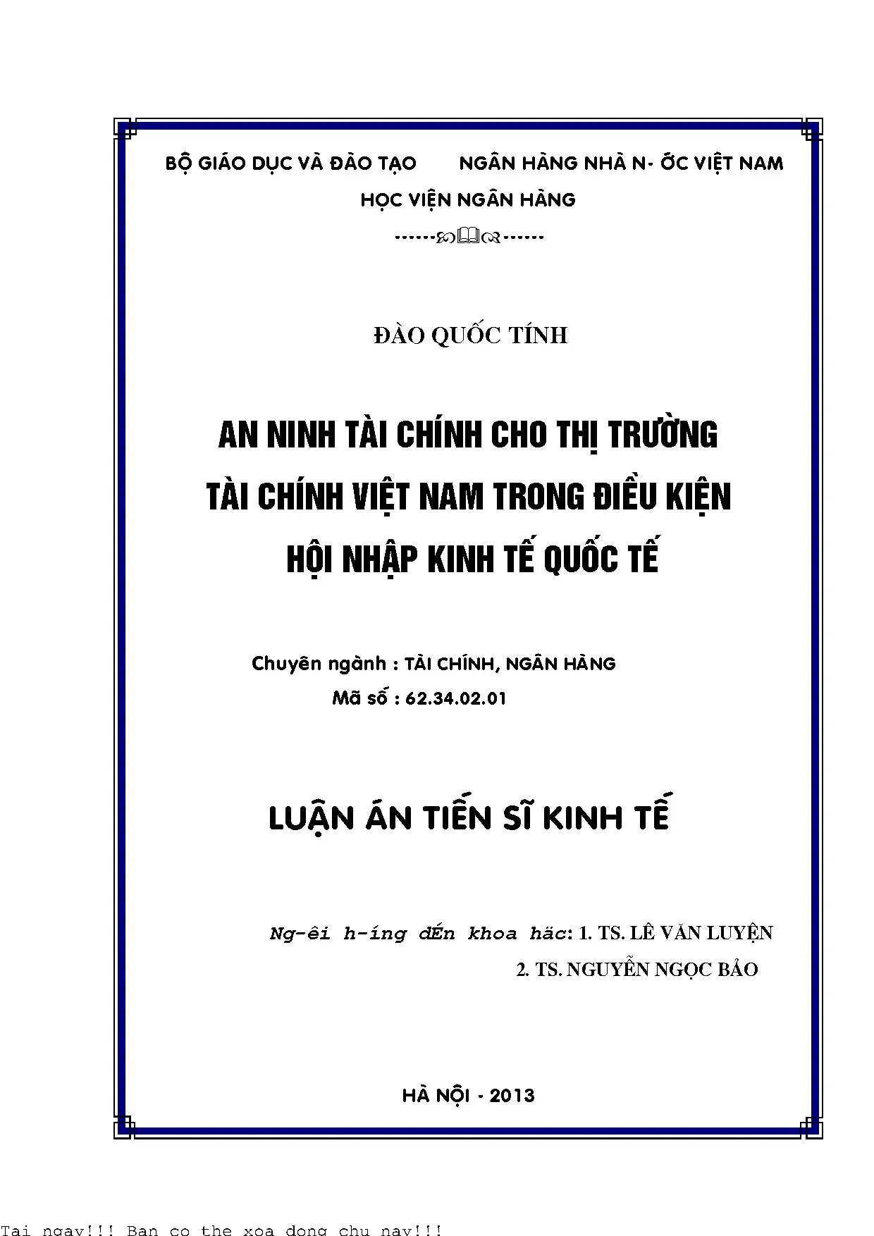 An ninh tài chính thị trường Việt Nam trong hội nhập kinh tế
