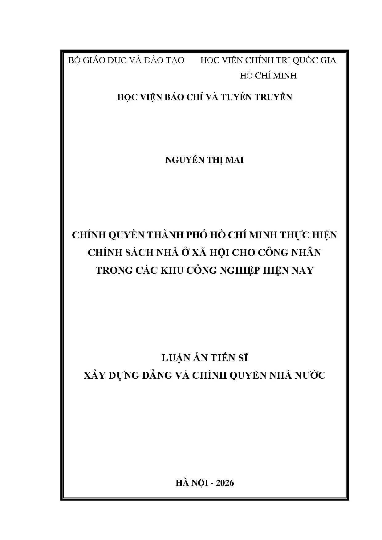 Chính sách nhà ở xã hội cho công nhân tại TP.HCM