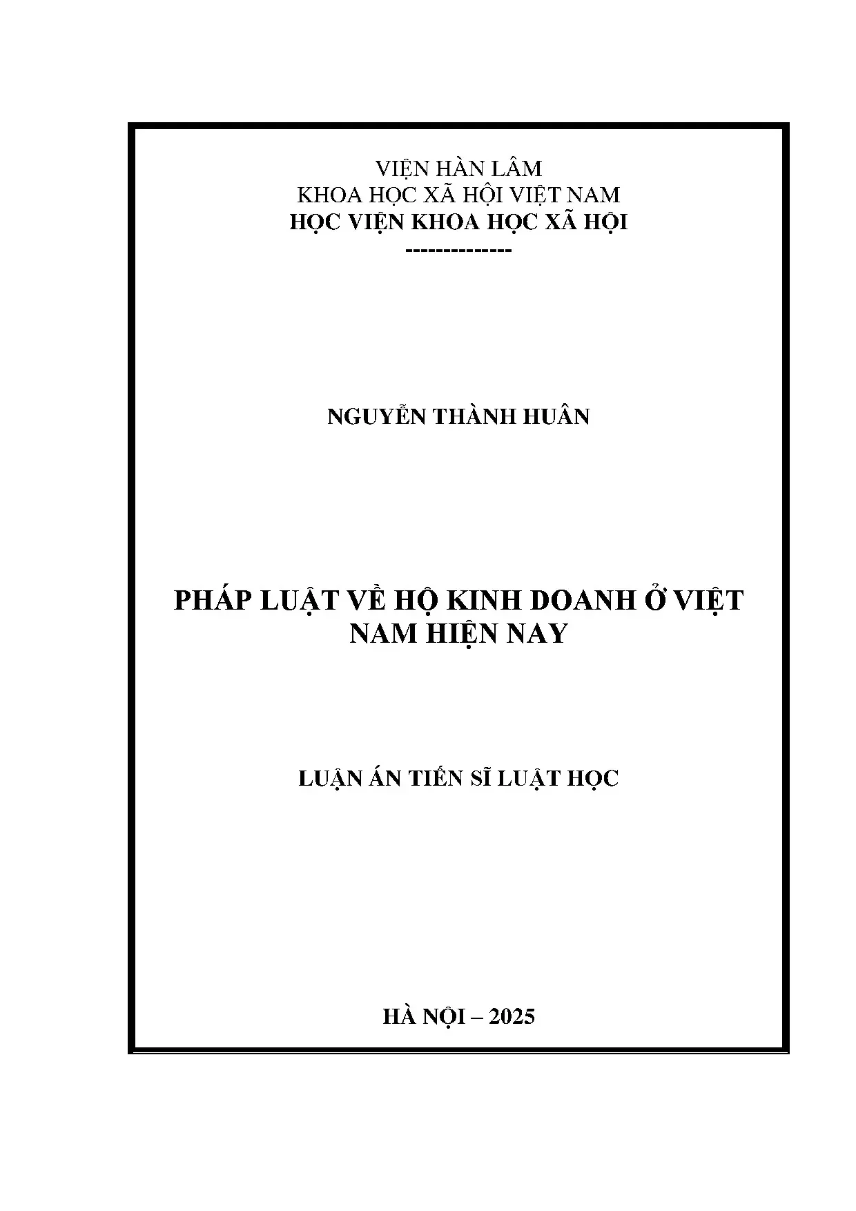 Pháp luật hộ kinh doanh Việt Nam: Nghiên cứu và giải pháp