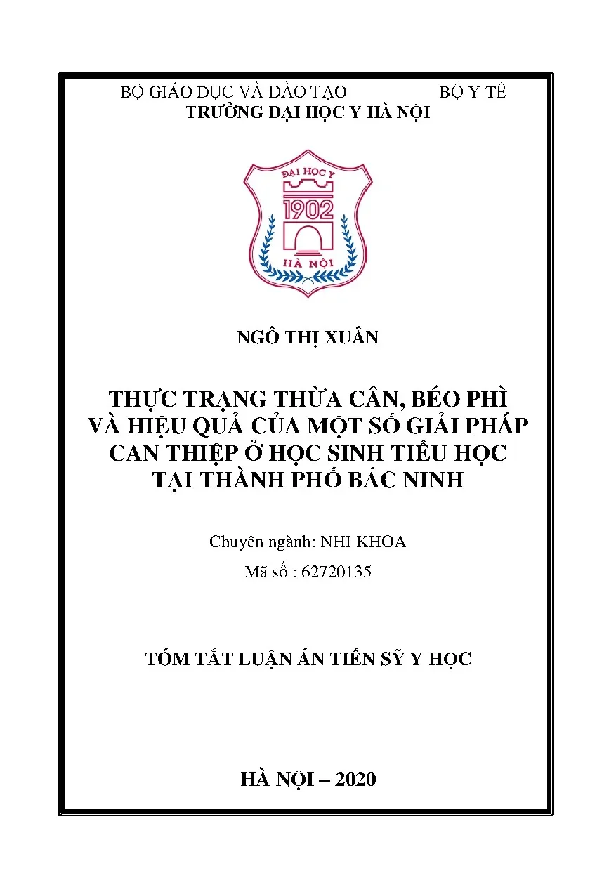 Thực trạng thừa cân, béo phì và giải pháp can thiệp cho học sinh tiểu học