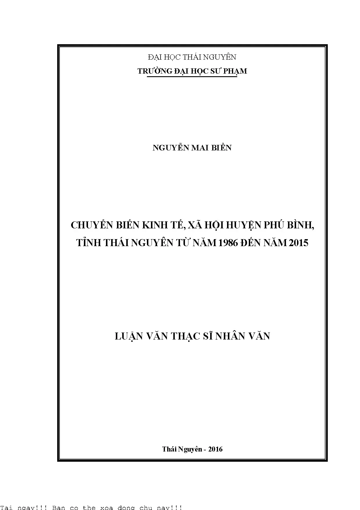 Chuyển biến kinh tế xã hội huyện phú bình tỉnh thái nguyên t