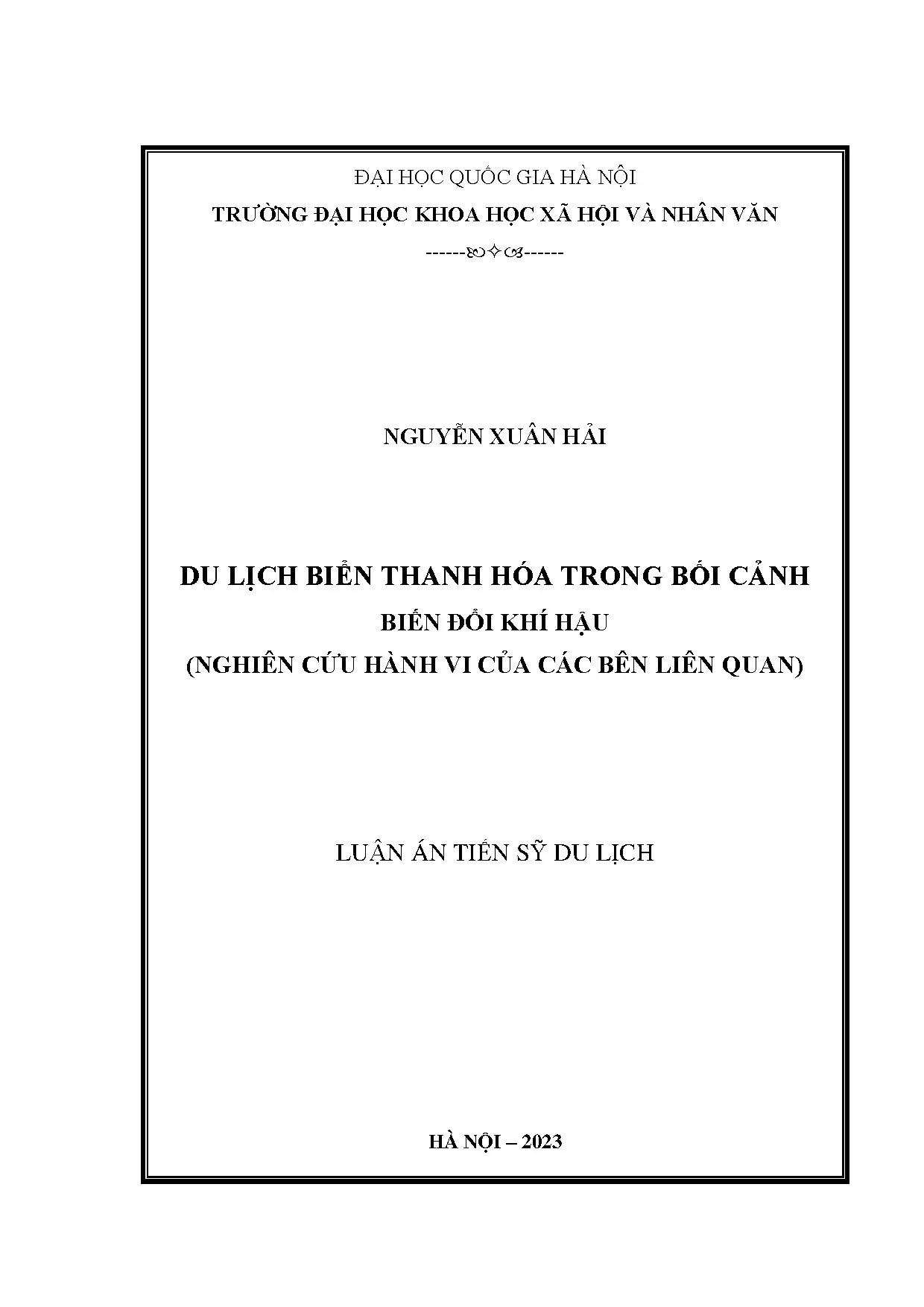 Du lịch biển Thanh Hóa ứng phó biến đổi khí hậu