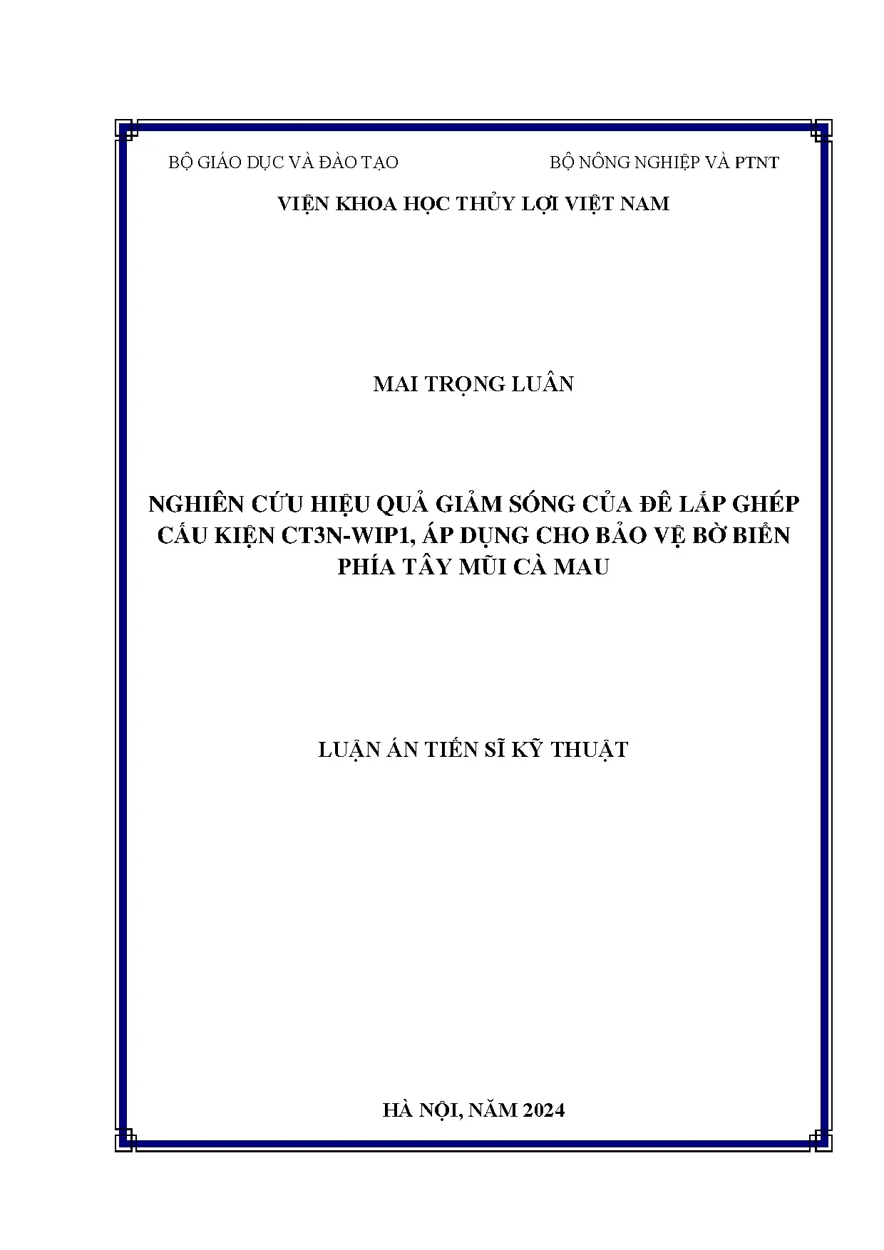 Nghiên cứu giải pháp mềm bảo vệ bờ biển