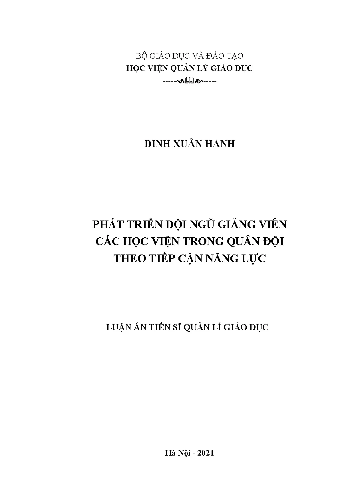 Phát triển đội ngũ giảng viên quân đội theo tiếp cận năng lực