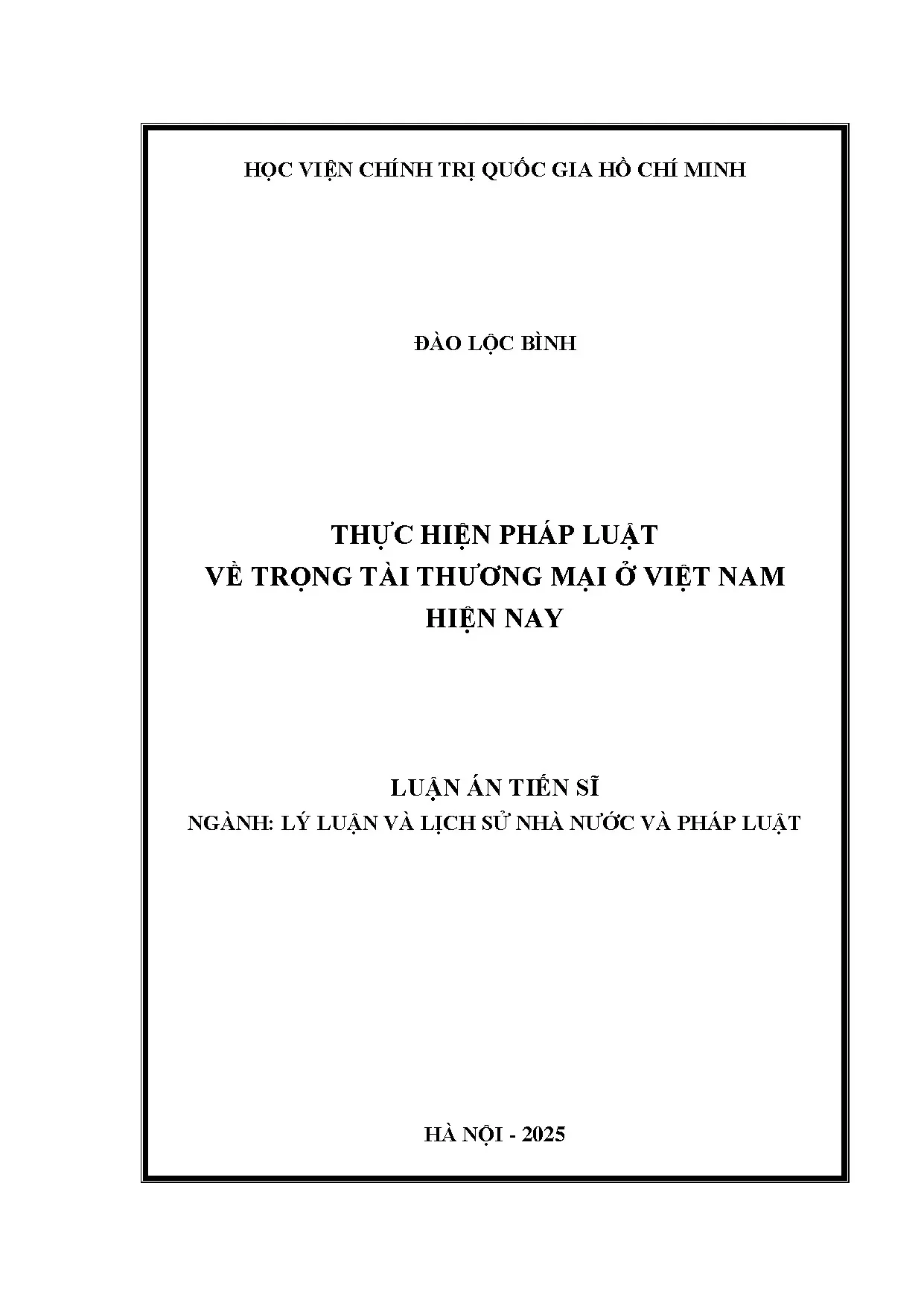 Thực hiện pháp luật về trọng tài thương mại ở Việt Nam