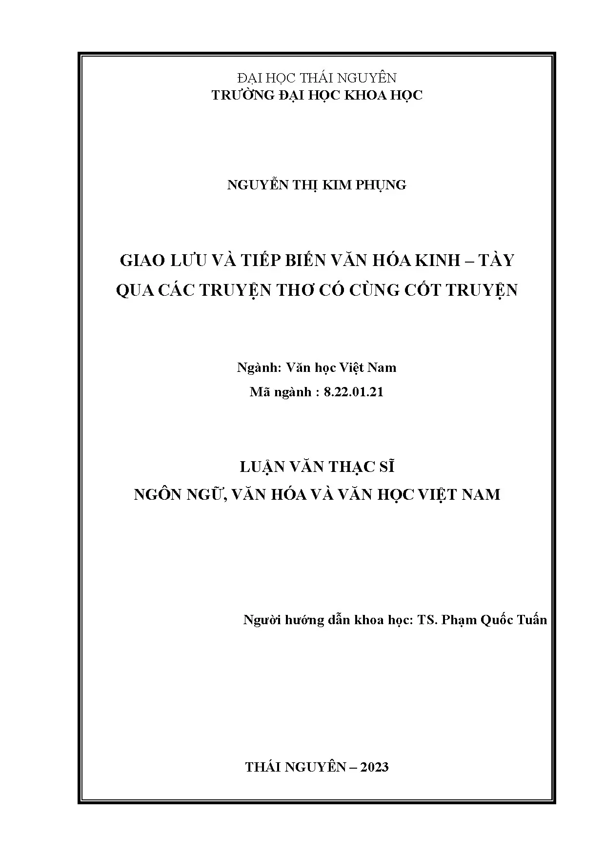 Giao lưu văn hóa Kinh - Tày qua truyện thơ