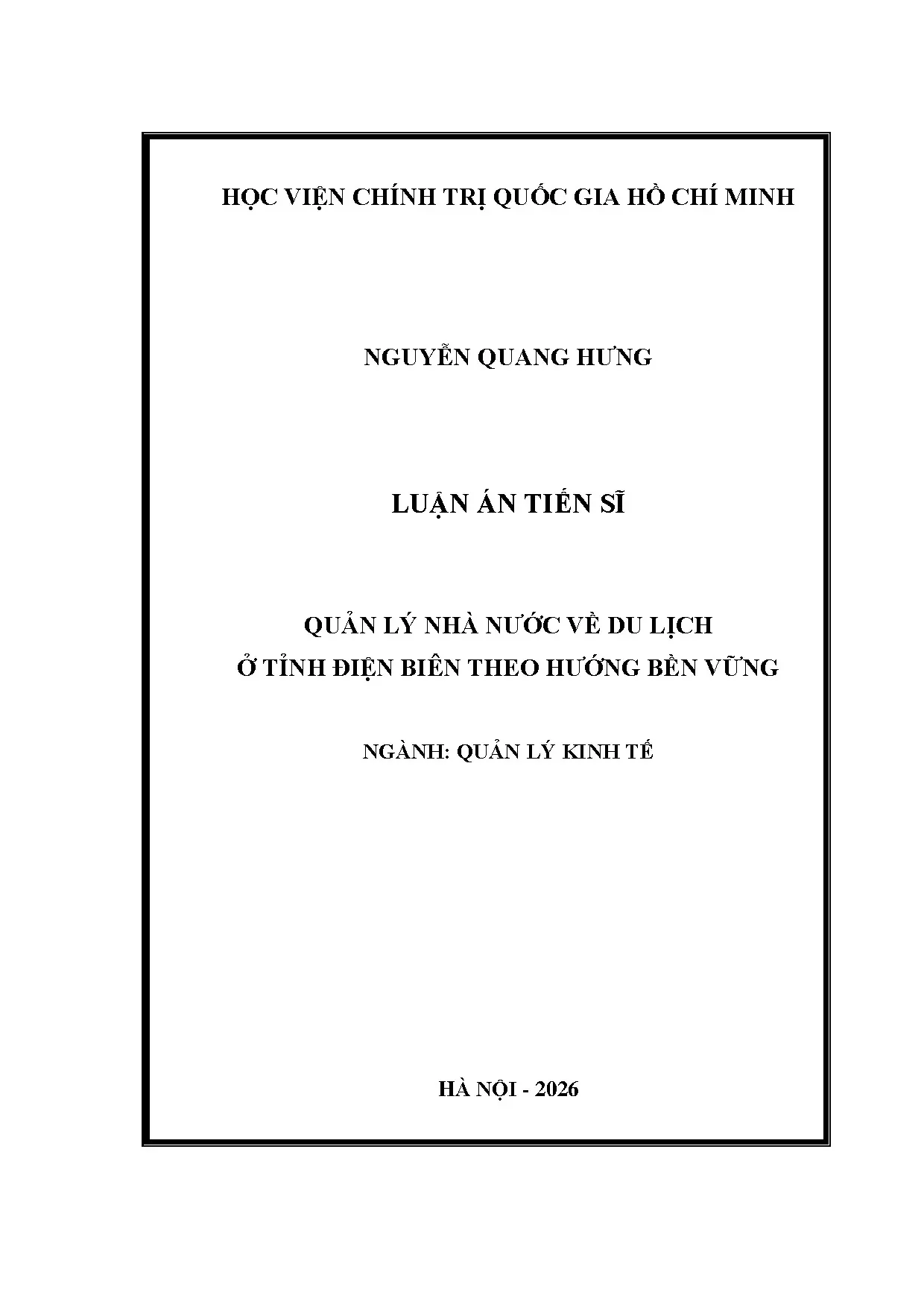 Quản lý nhà nước du lịch bền vững Điện Biên