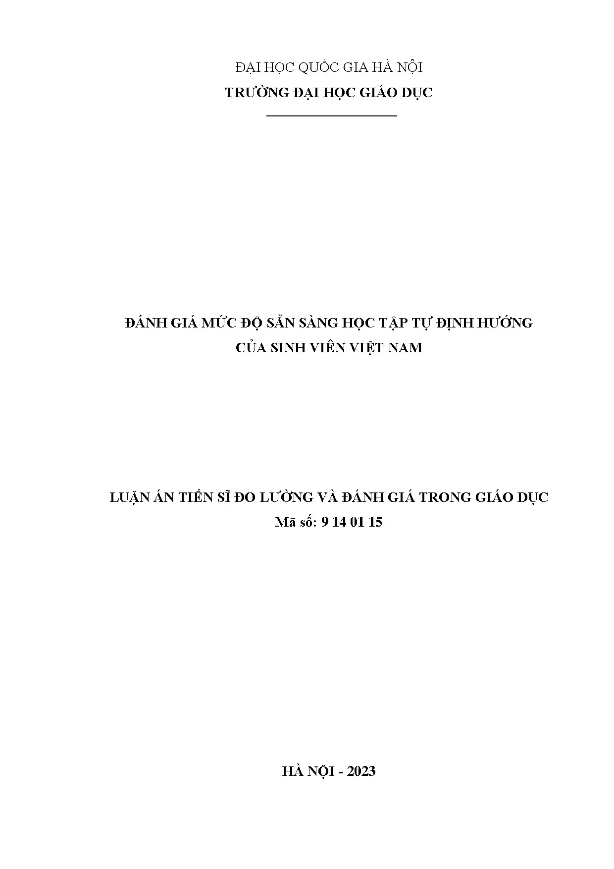 Đánh giá sẵn sàng học tập tự định hướng của sinh viên Việt Nam
