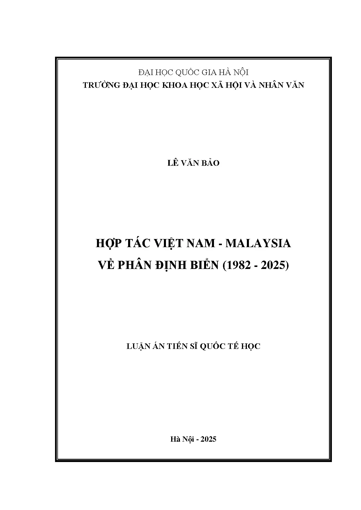 Hợp tác Việt Nam - Malaysia về phân định biển (1982-2025)