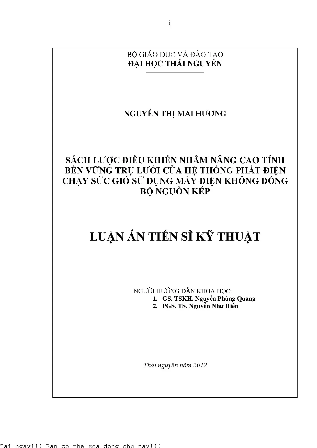 Sách lược điều khiển nhằm nâng cao tính bền vững trụ lưới củ
