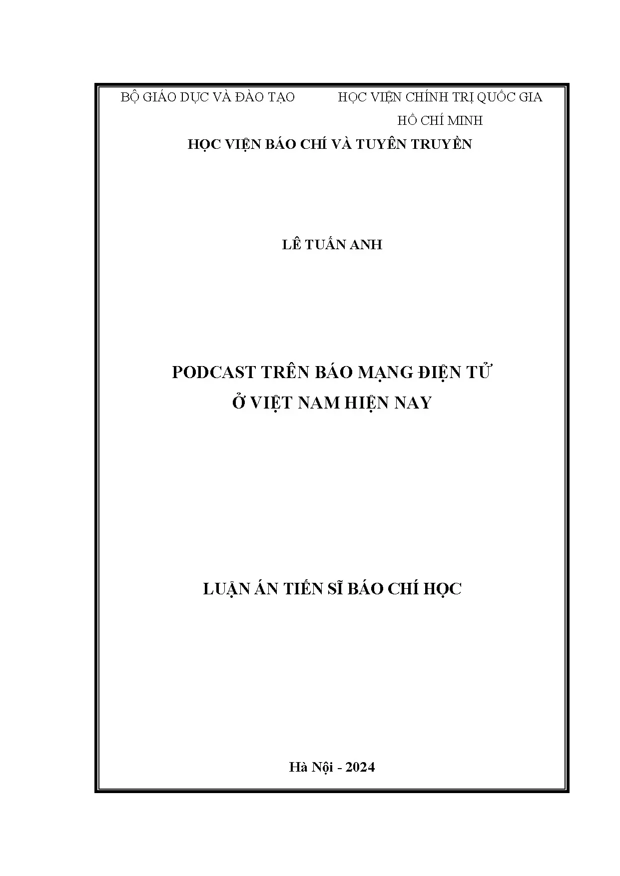 Podcast trên báo mạng điện tử Việt Nam: Thực trạng và giải pháp