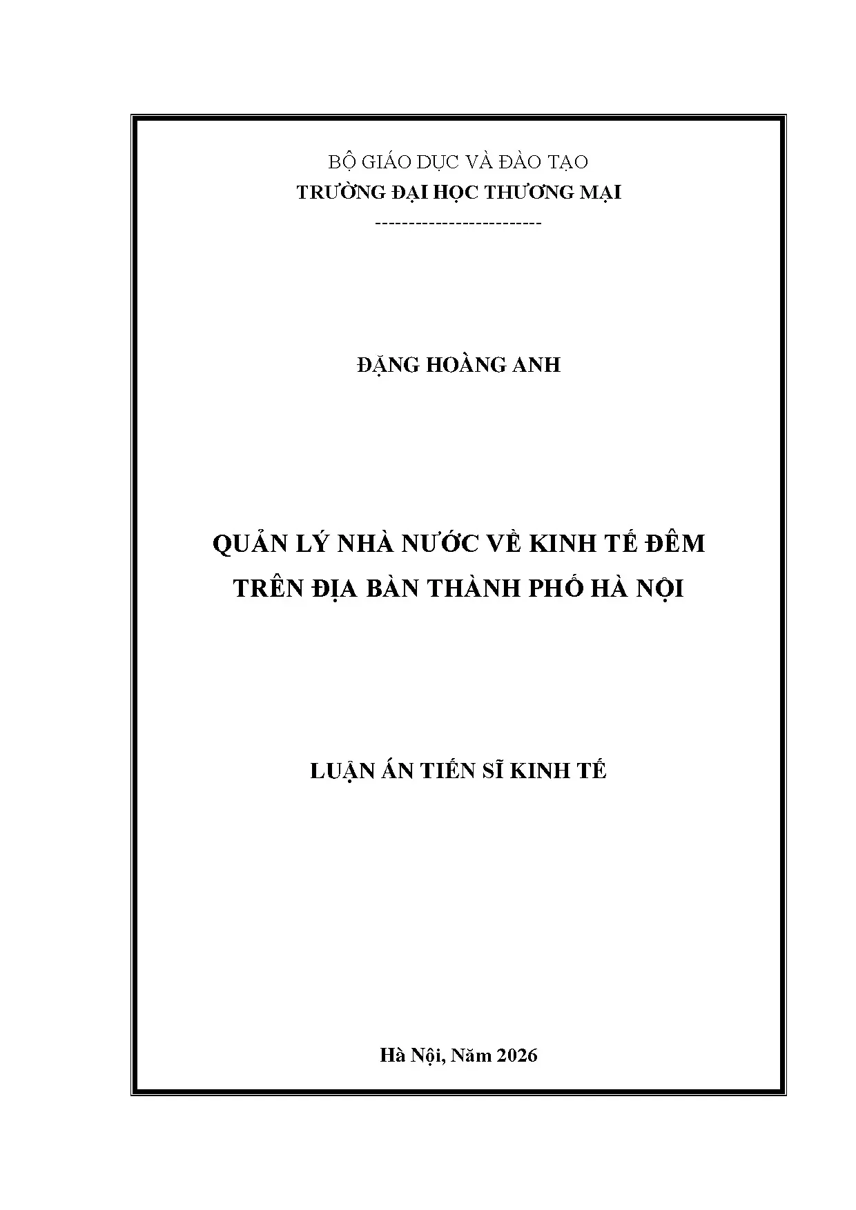 Quản lý nhà nước về kinh tế đêm Hà Nội