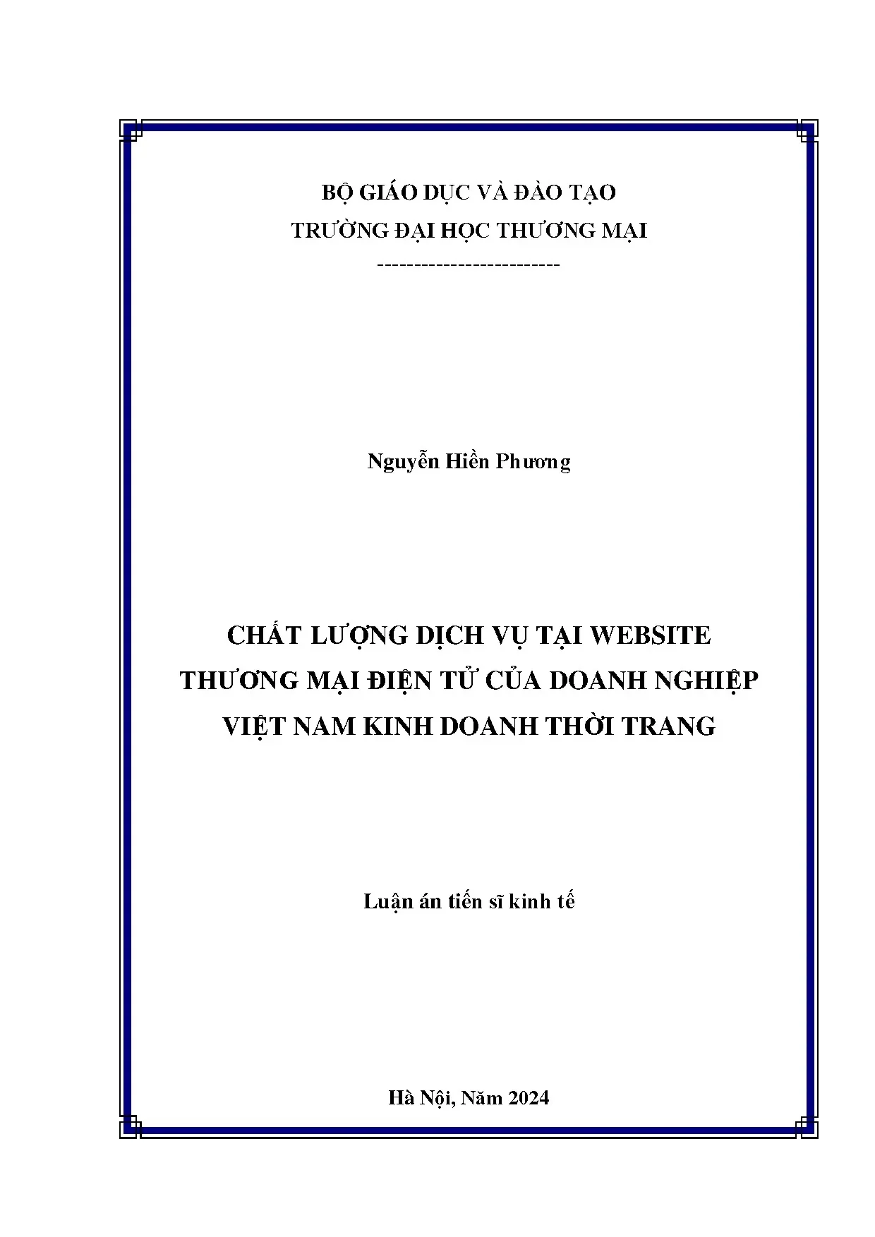 Chất lượng dịch vụ website thương mại điện tử Việt Nam