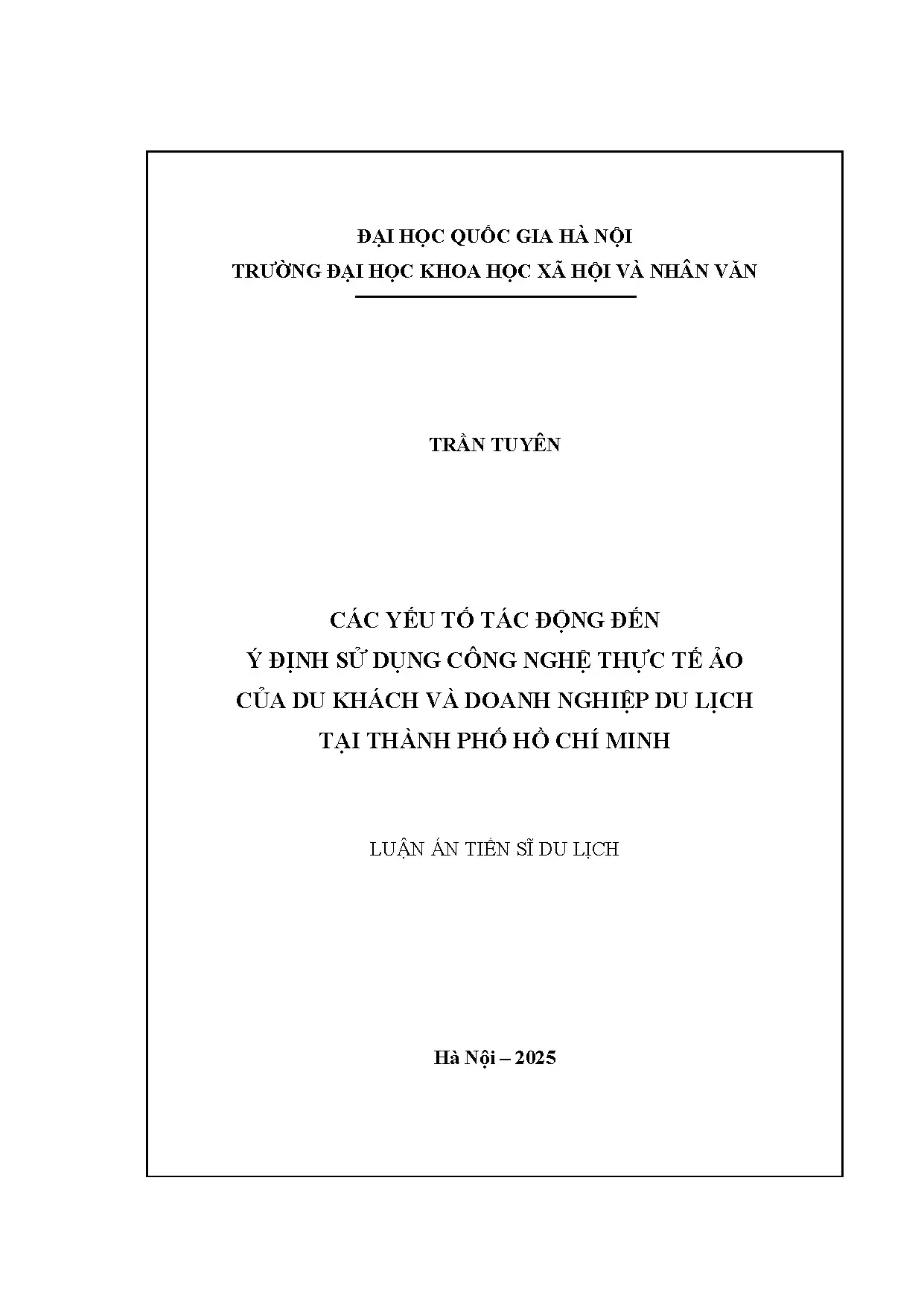 Các yếu tố tác động đến ý định sử dụng công nghệ thực tế ảo