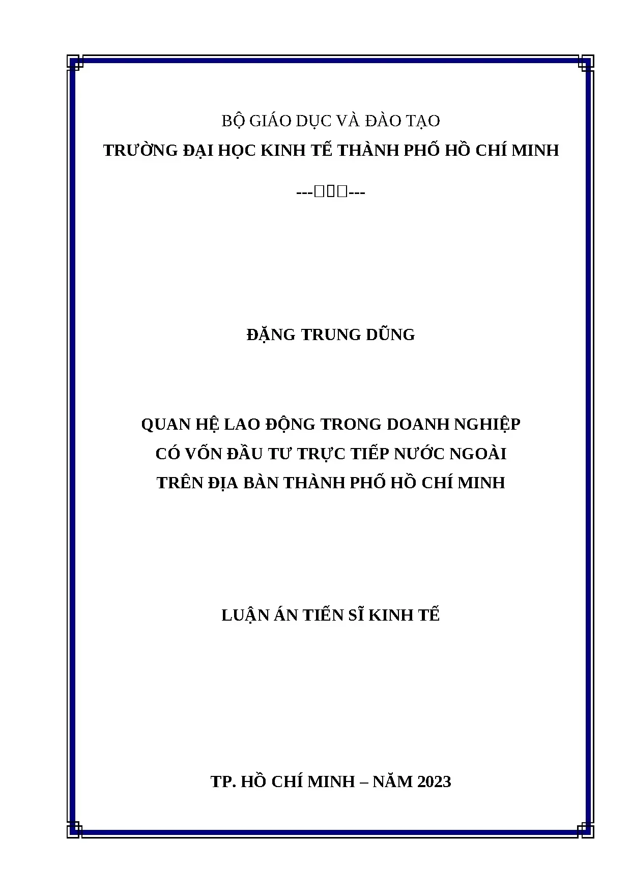 Quan hệ lao động tại DN FDI TP.HCM: Nghiên cứu năm 2023