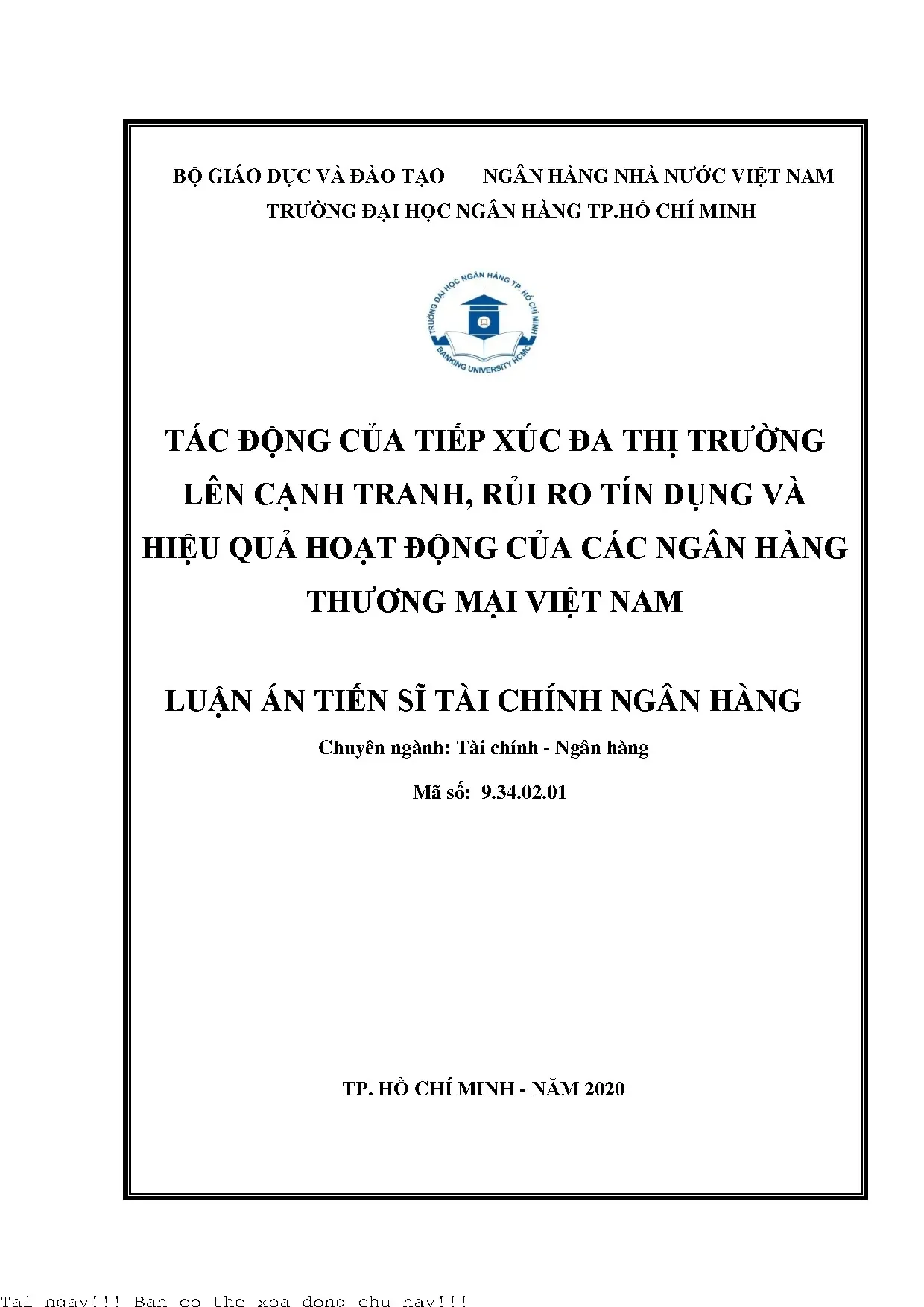 Tiếp xúc đa thị trường và tác động đến ngân hàng thương mại Việt Nam