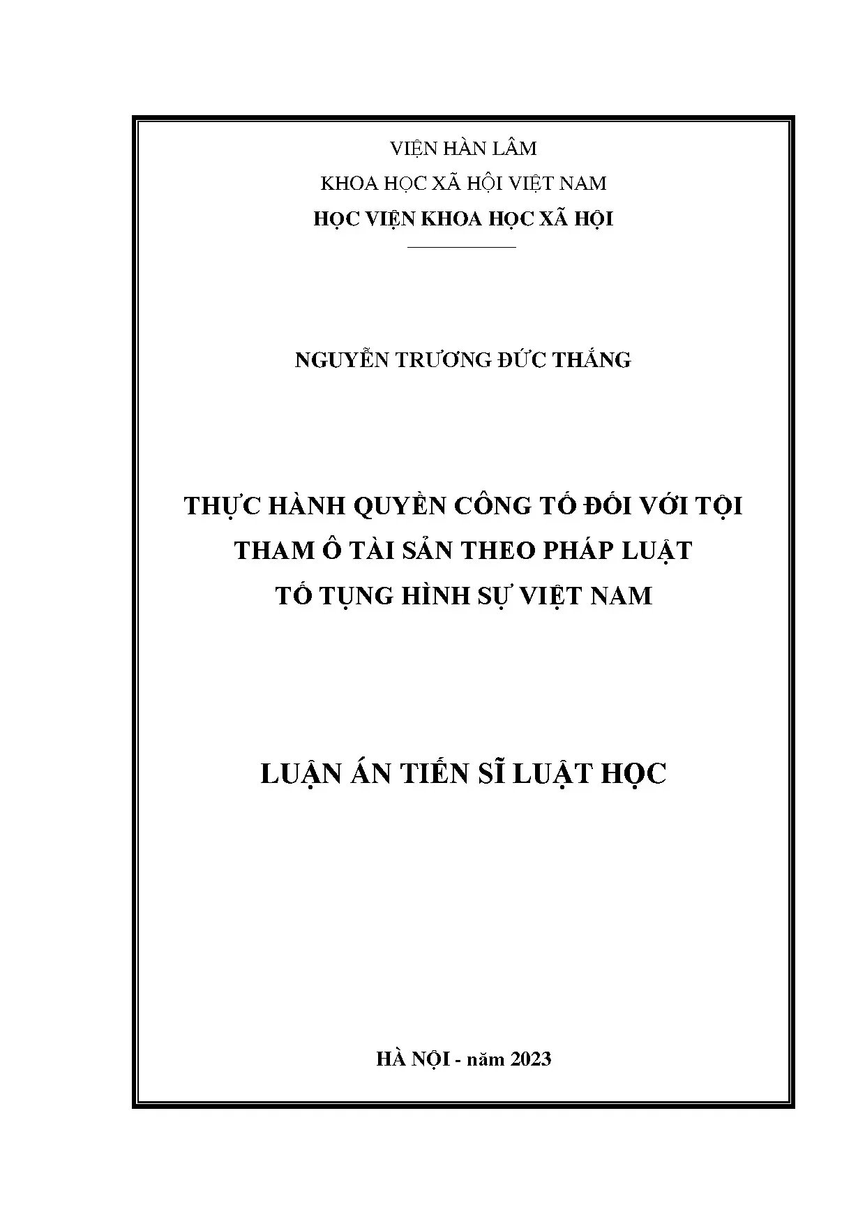 Thực hành quyền công tố tội tham ô tài sản