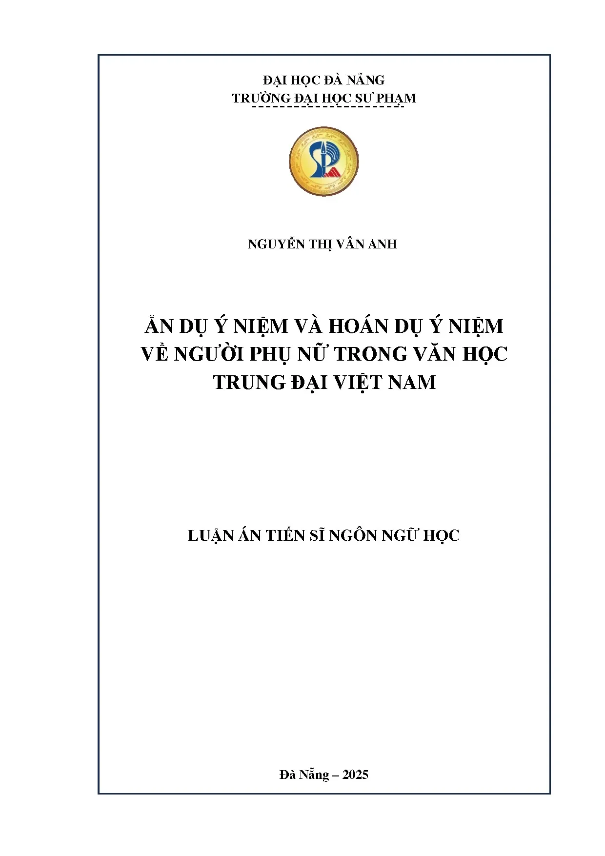 Ẩn dụ ý niệm và hoán dụ ý niệm về người phụ nữ trong văn học Trung đại Việt Nam