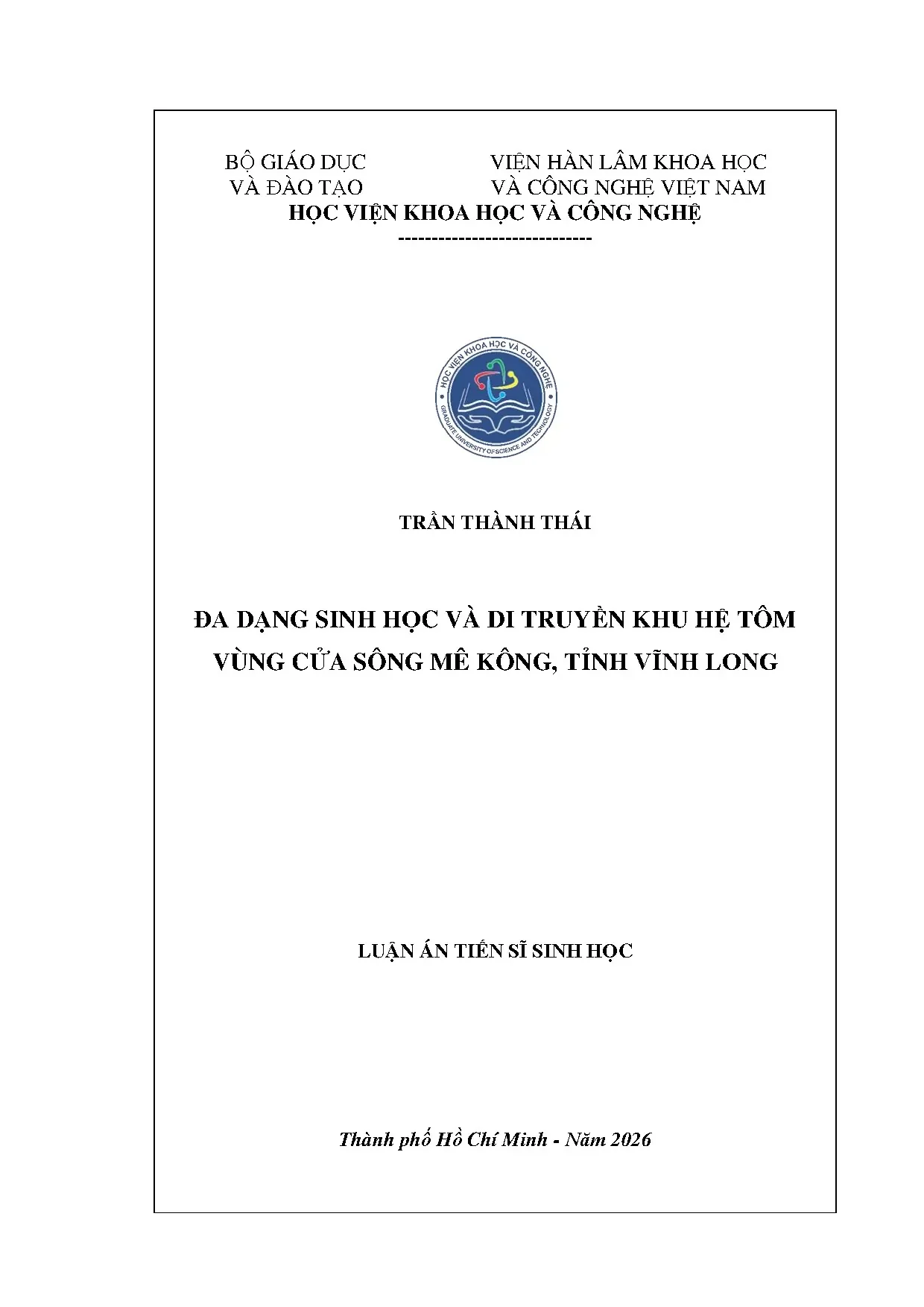 Đa dạng sinh học và di truyền tôm cửa sông Tiền Giang