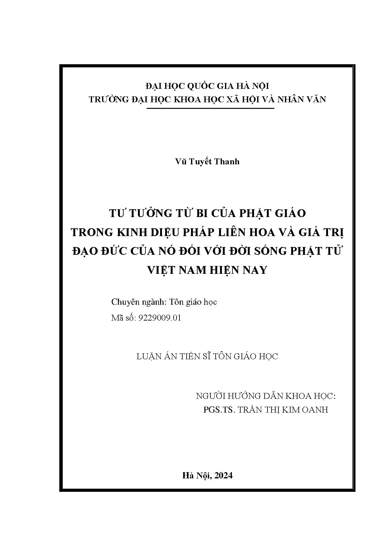 Tư tưởng từ bi của Phật giáo trong kinh Diệu Pháp Liên Hoa
