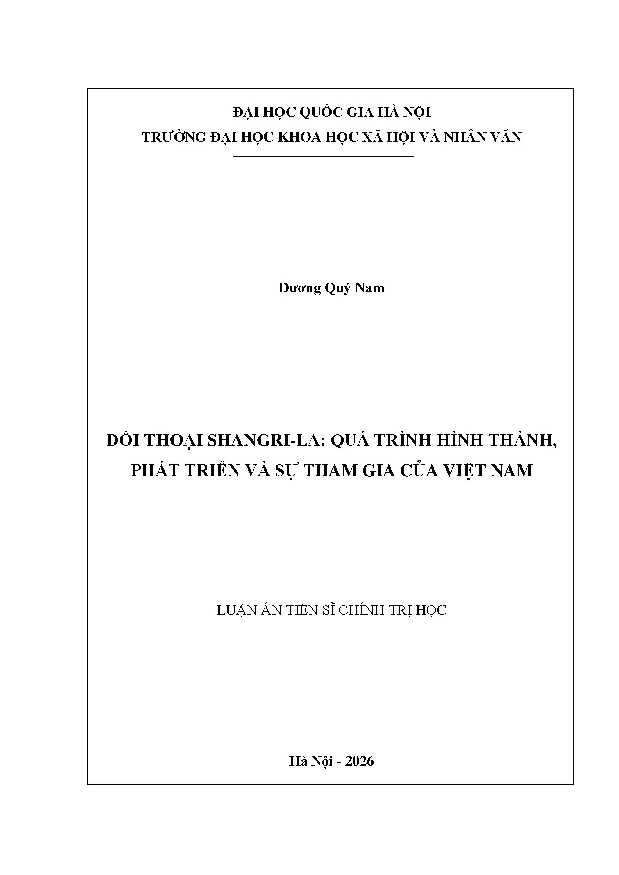 Đối thoại Shangri-La: Việt Nam, Hình thành & Phát triển
