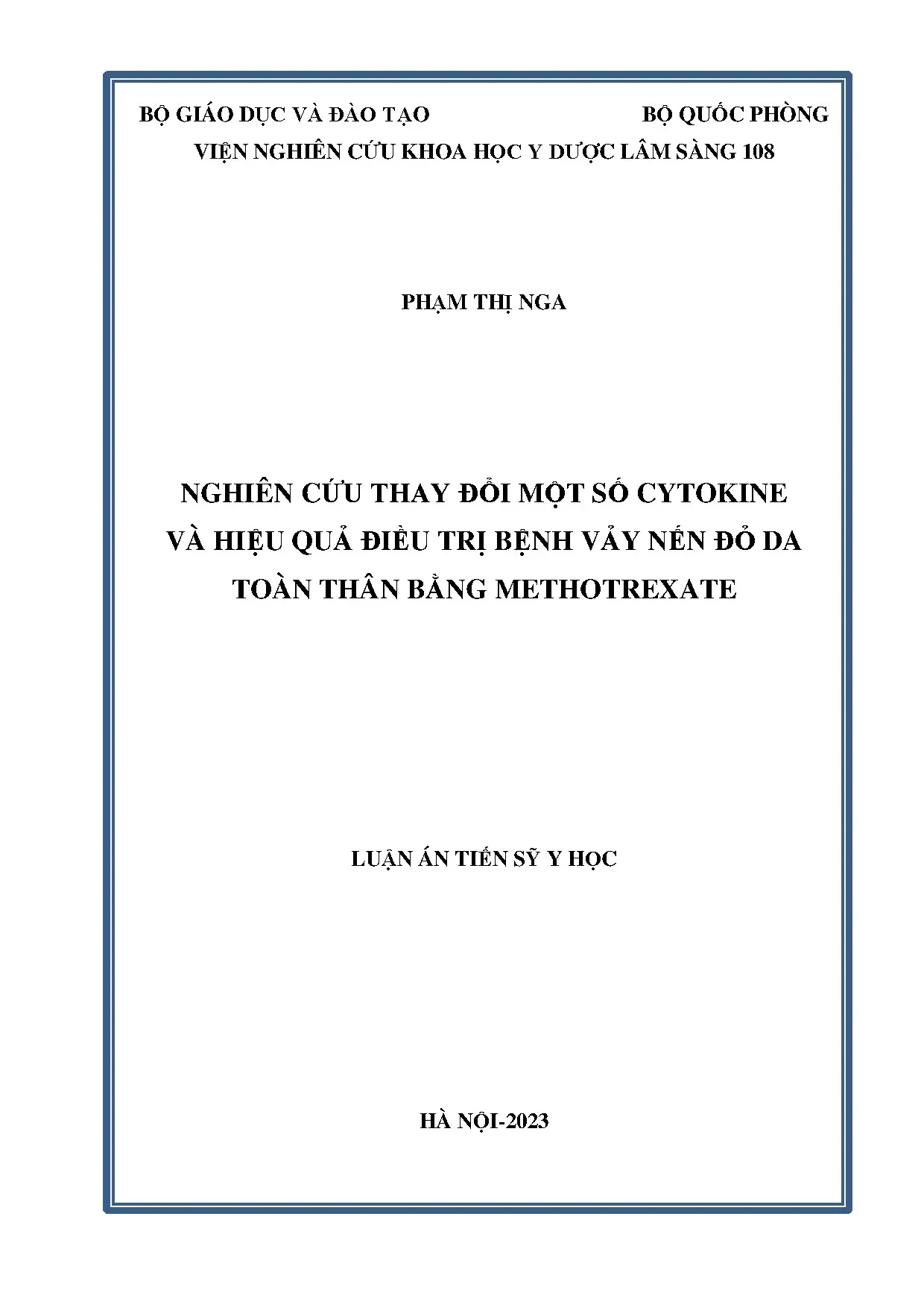 Cytokine và điều trị vảy nến đỏ da bằng Methotrexate