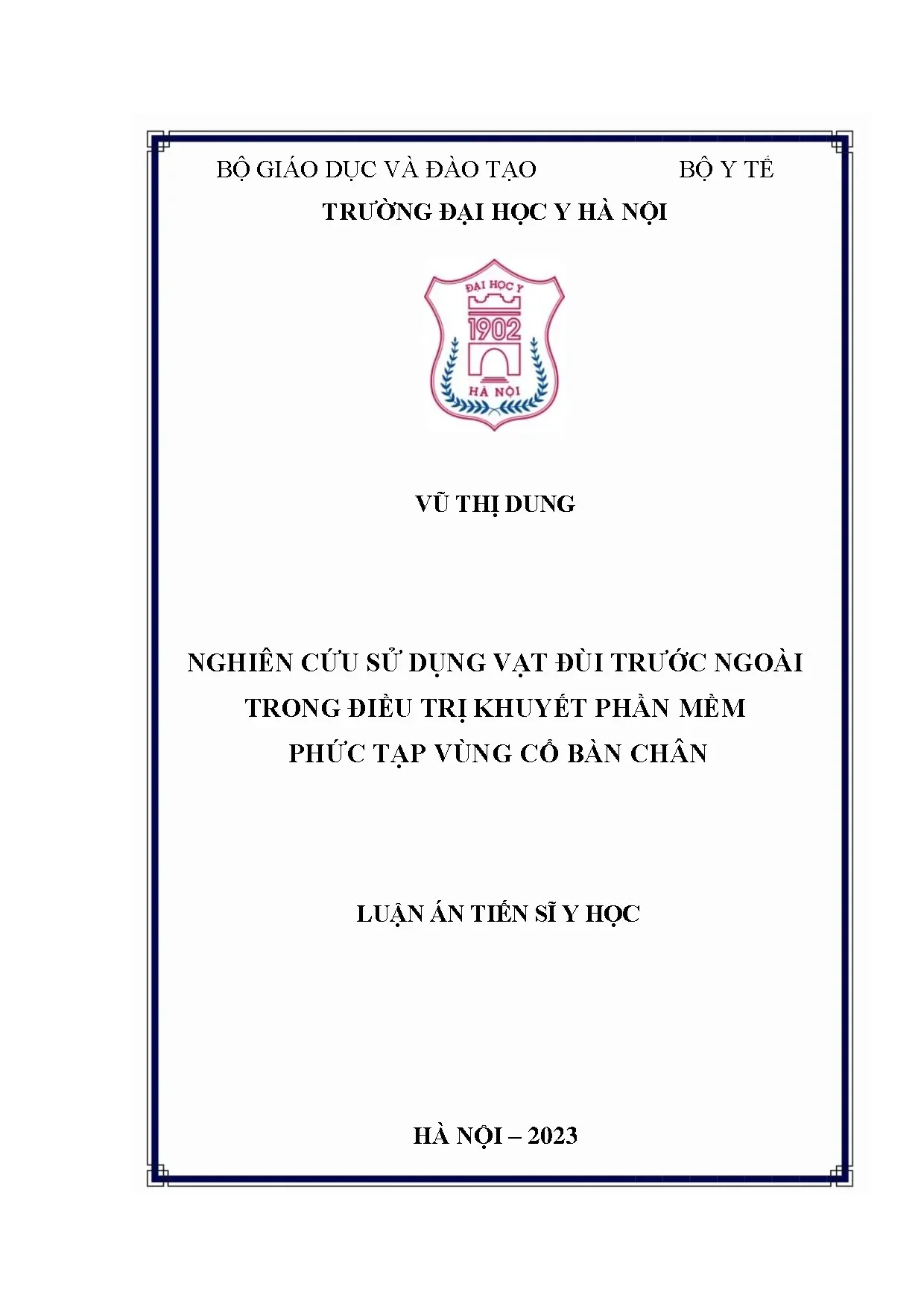 Vạt đùi trước ngoài điều trị khuyết phần mềm cổ bàn chân