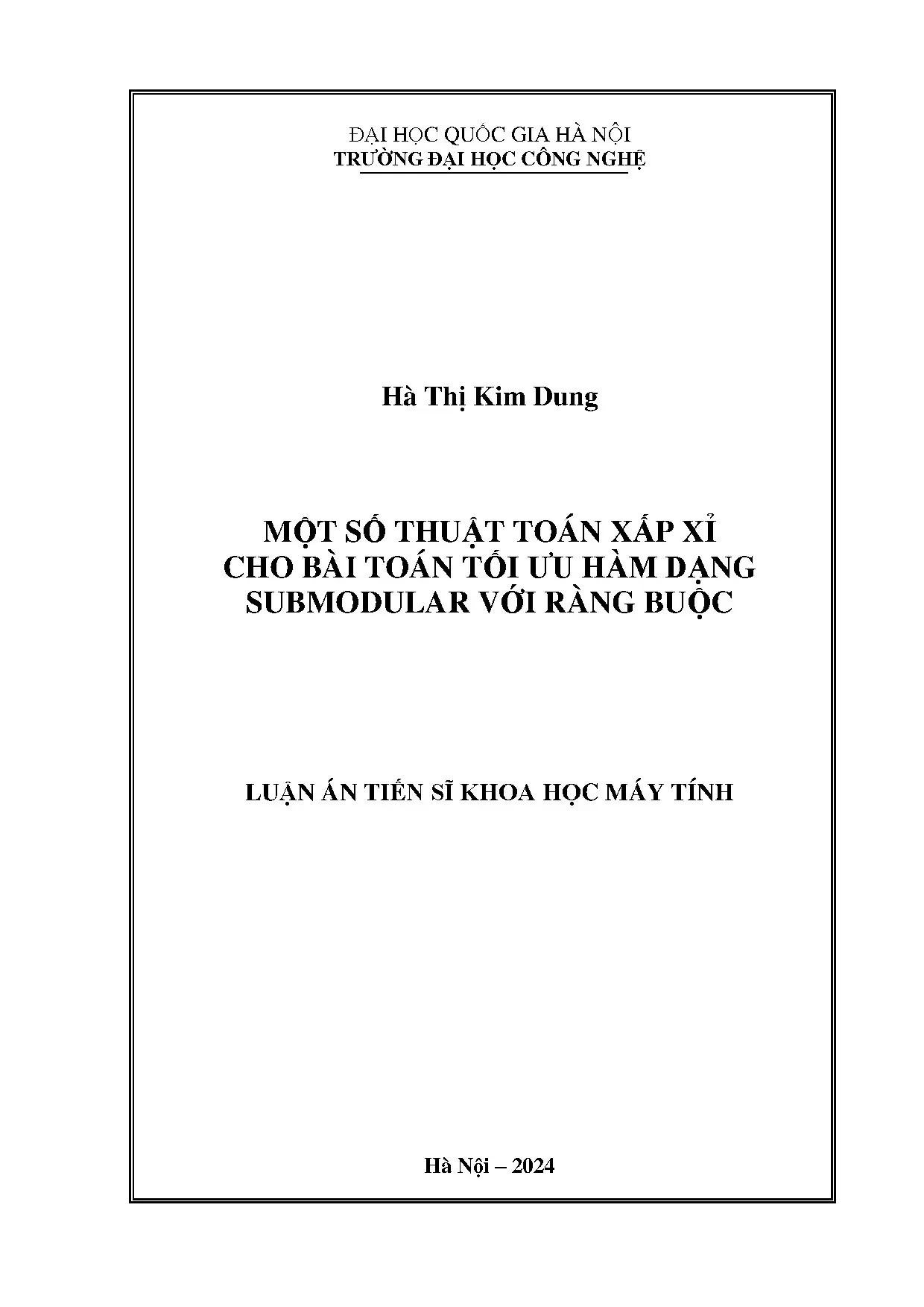 Thuật toán xấp xỉ bài toán tối ưu hàm submodular
