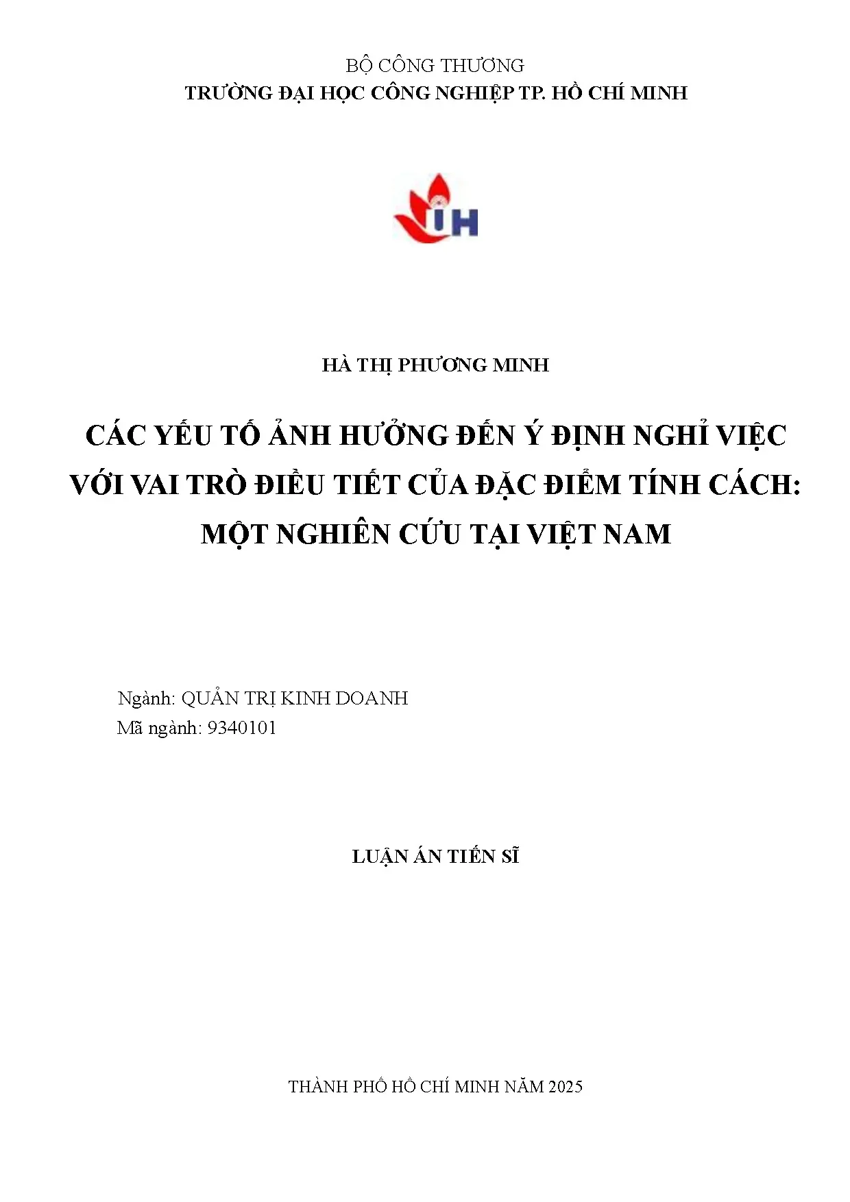 Các yếu tố ảnh hưởng đến ý định nghỉ việc tại Việt Nam