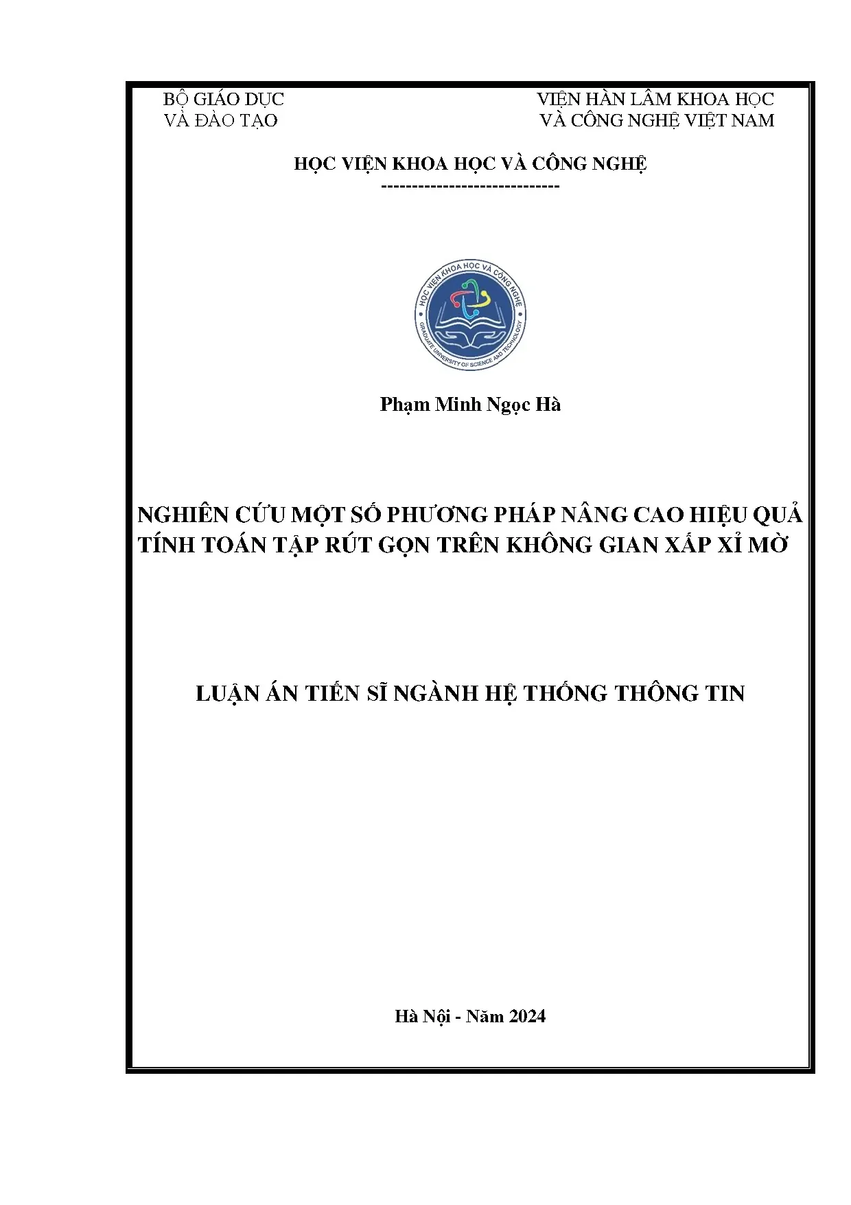 Nghiên cứu nâng cao hiệu quả tính toán tập rút gọn trên không gian xấp xỉ mờ