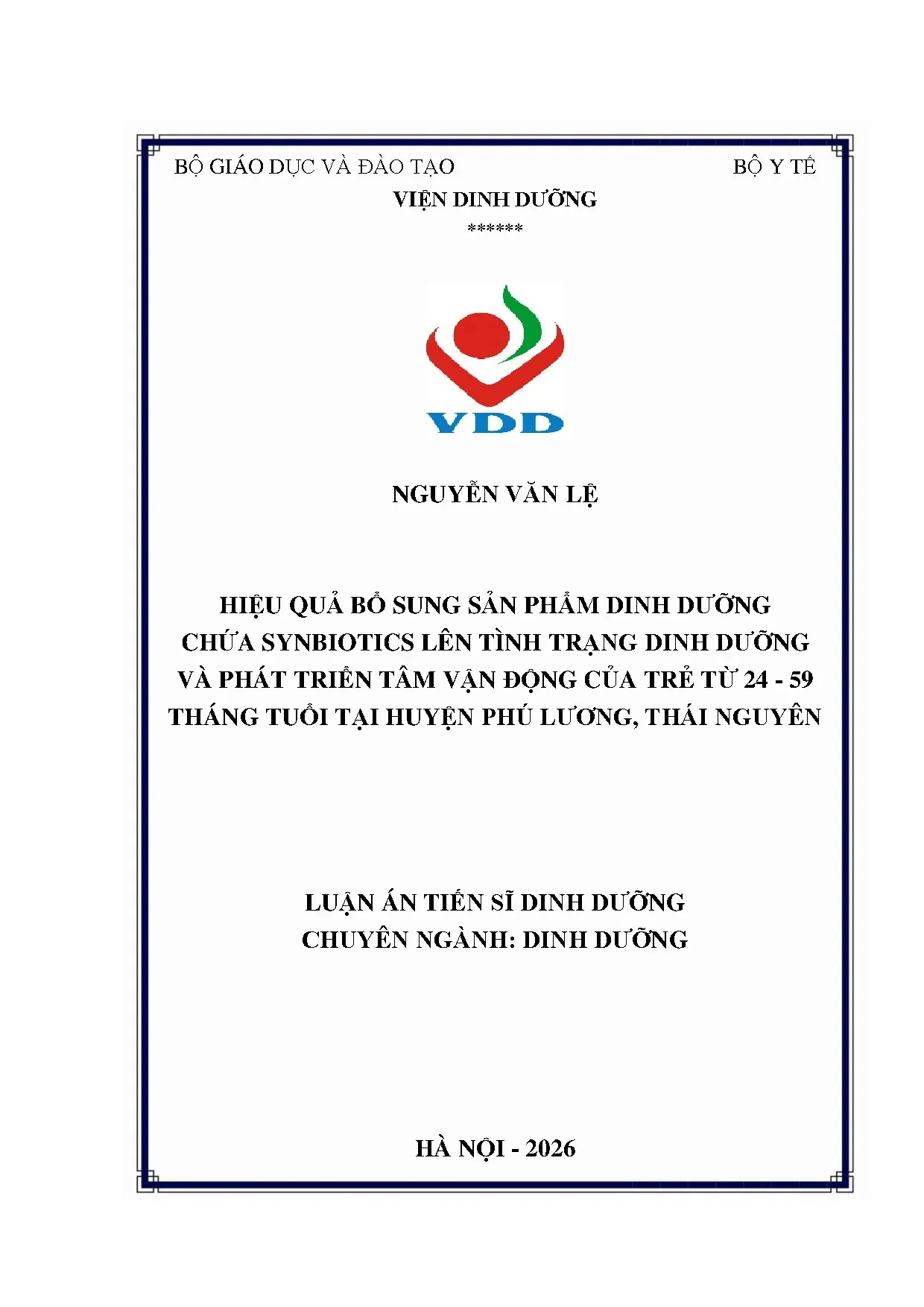 Hiệu quả bổ sung Synbiotics cho trẻ 24-59 tháng tuổi
