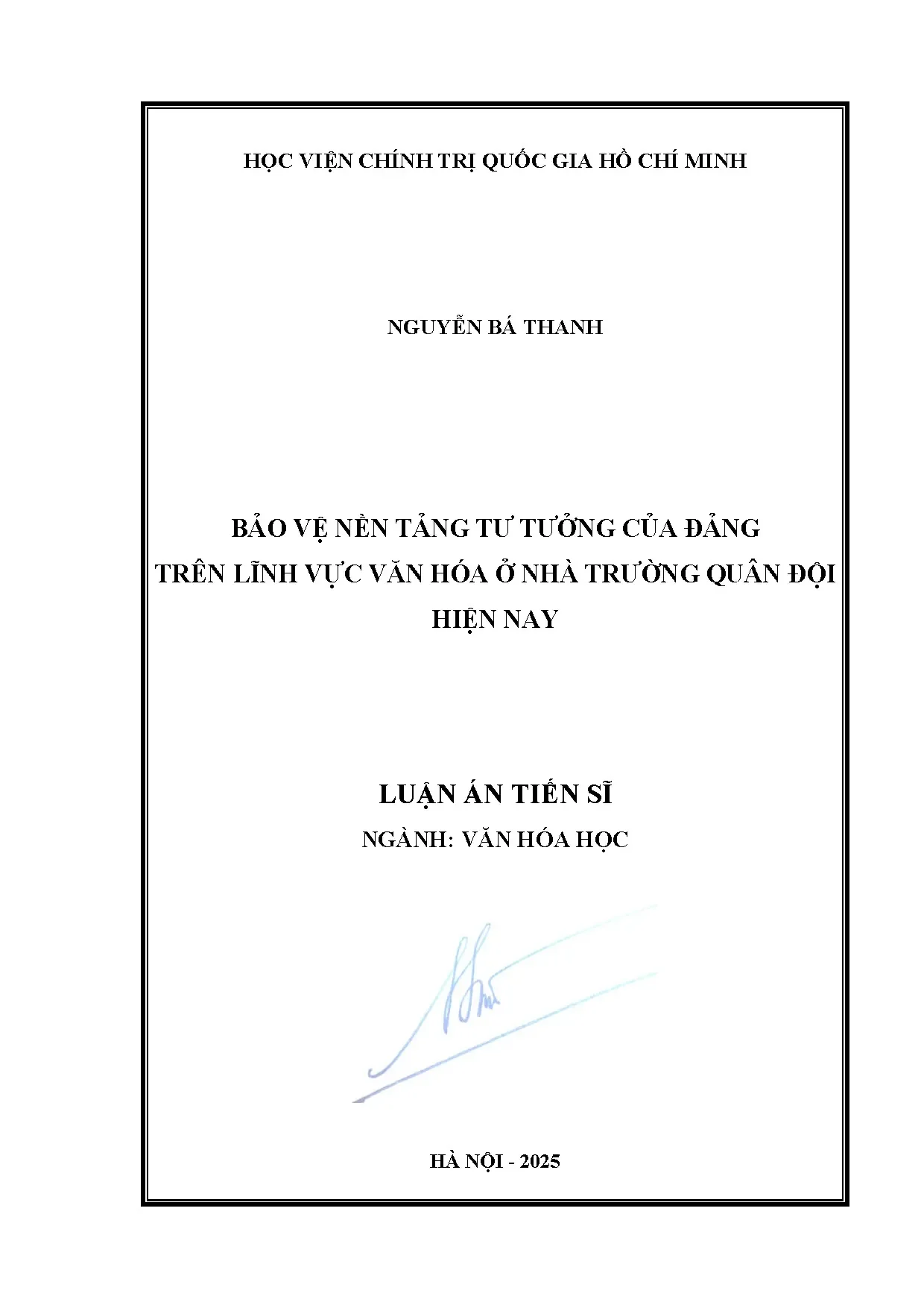 Bảo vệ nền tảng tư tưởng Đảng về văn hóa tại trường quân đội