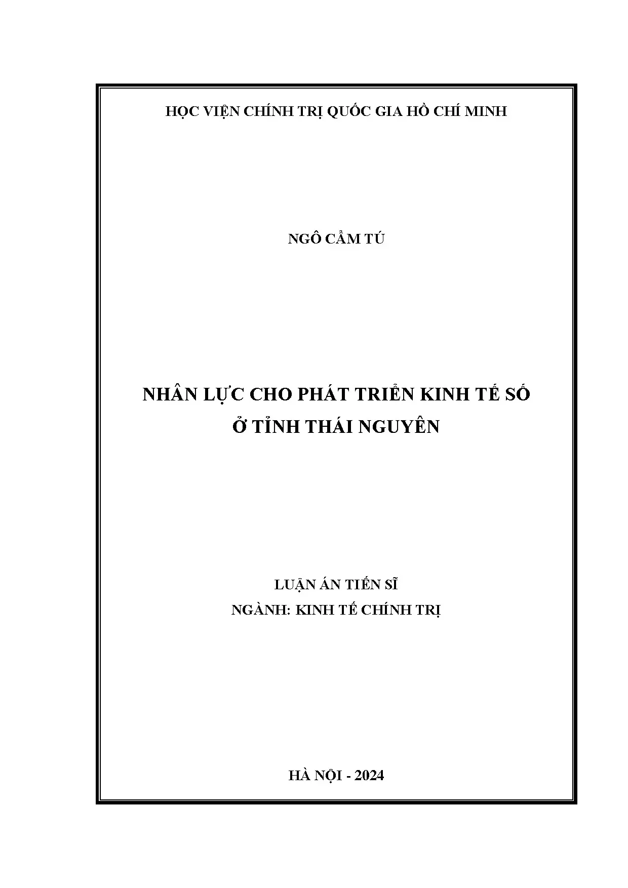 Nhân lực phát triển kinh tế số tại Thái Nguyên