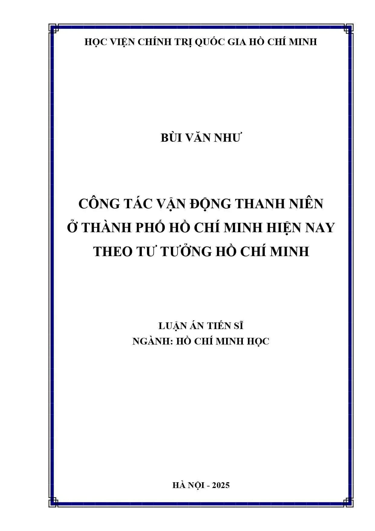 Tư tưởng Hồ Chí Minh về vận động thanh niên tại TP.HCM