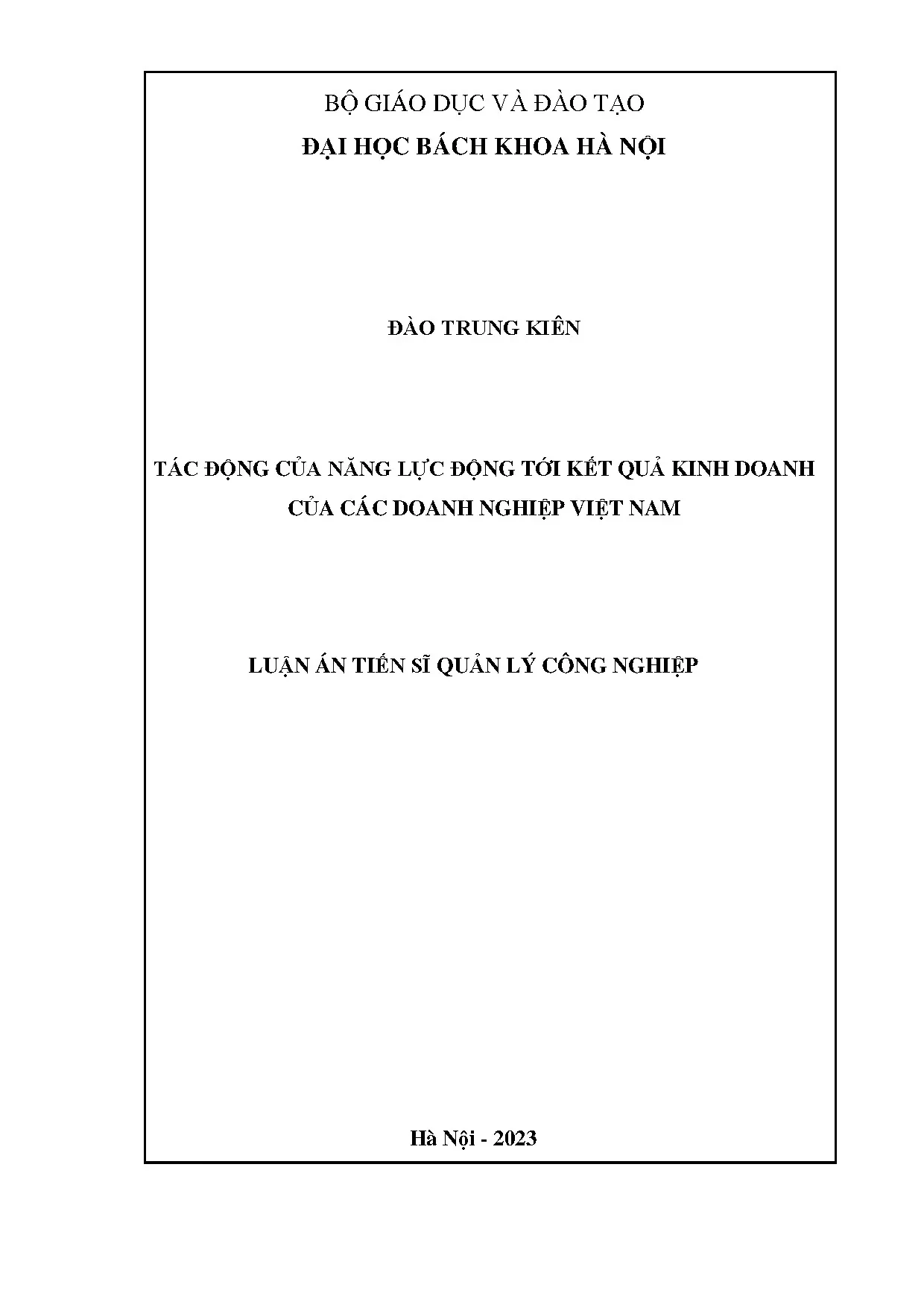 Năng lực động: Tác động đến kết quả kinh doanh của doanh nghiệp Việt