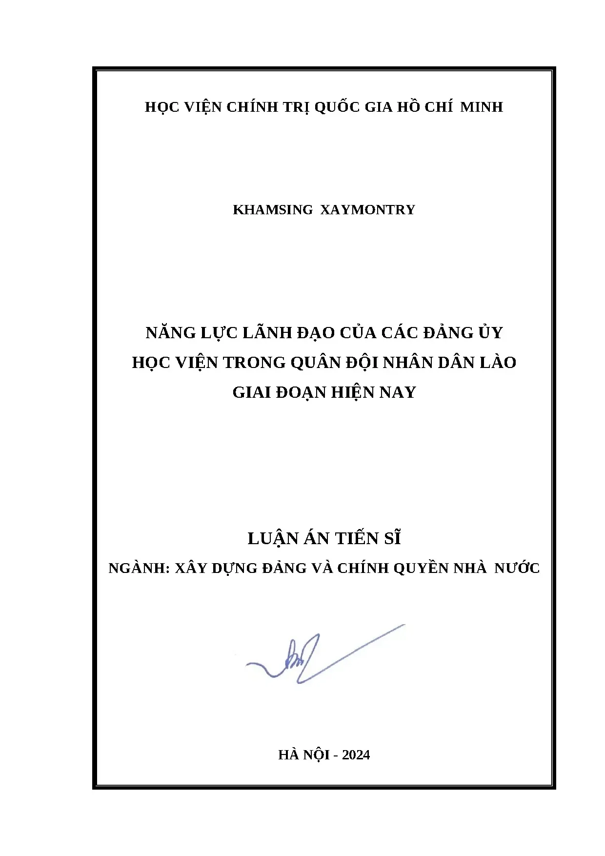 Năng lực lãnh đạo Đảng ủy Quân đội Nhân dân Lào giai đoạn hiện nay