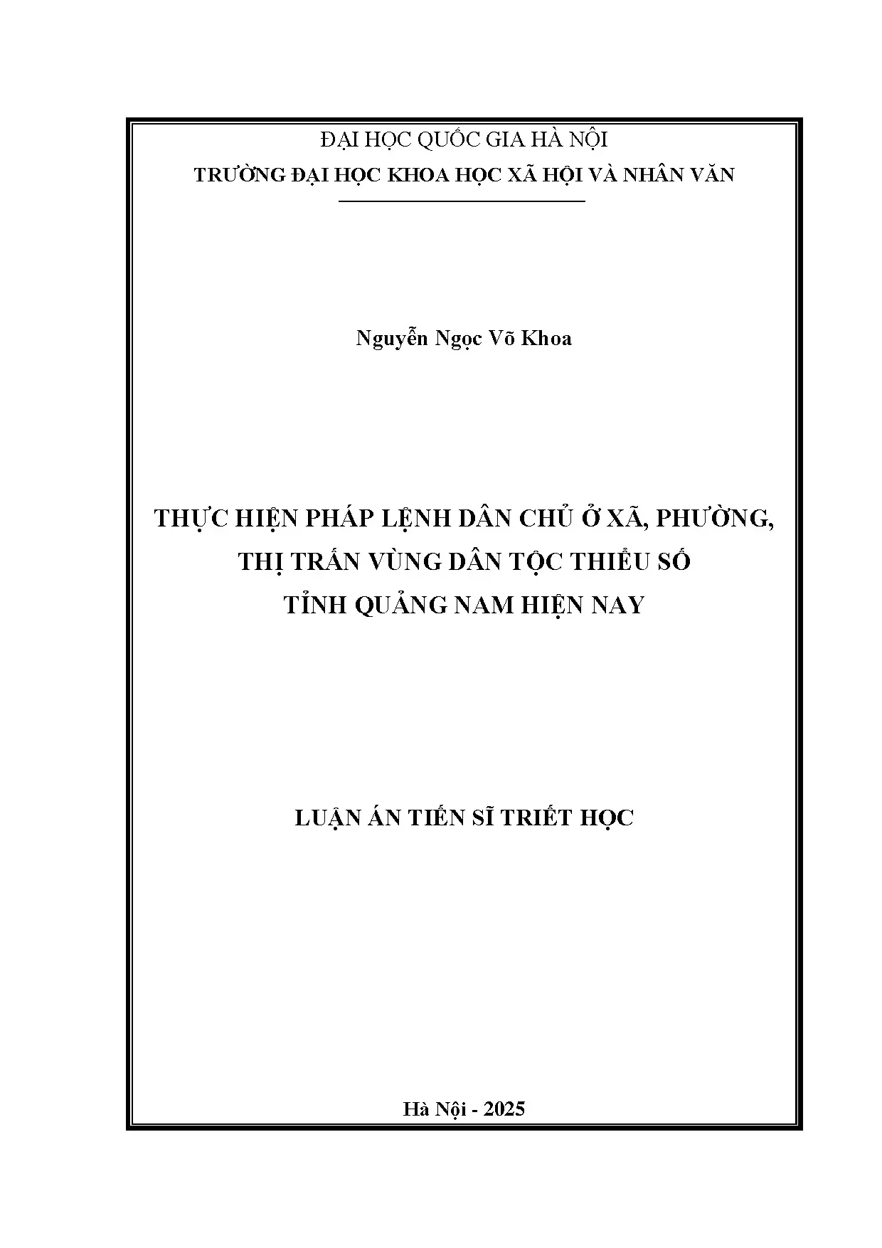 Thực hiện pháp lệnh dân chủ ở xã, phường, thị trấn vùng dân tộc thiểu số