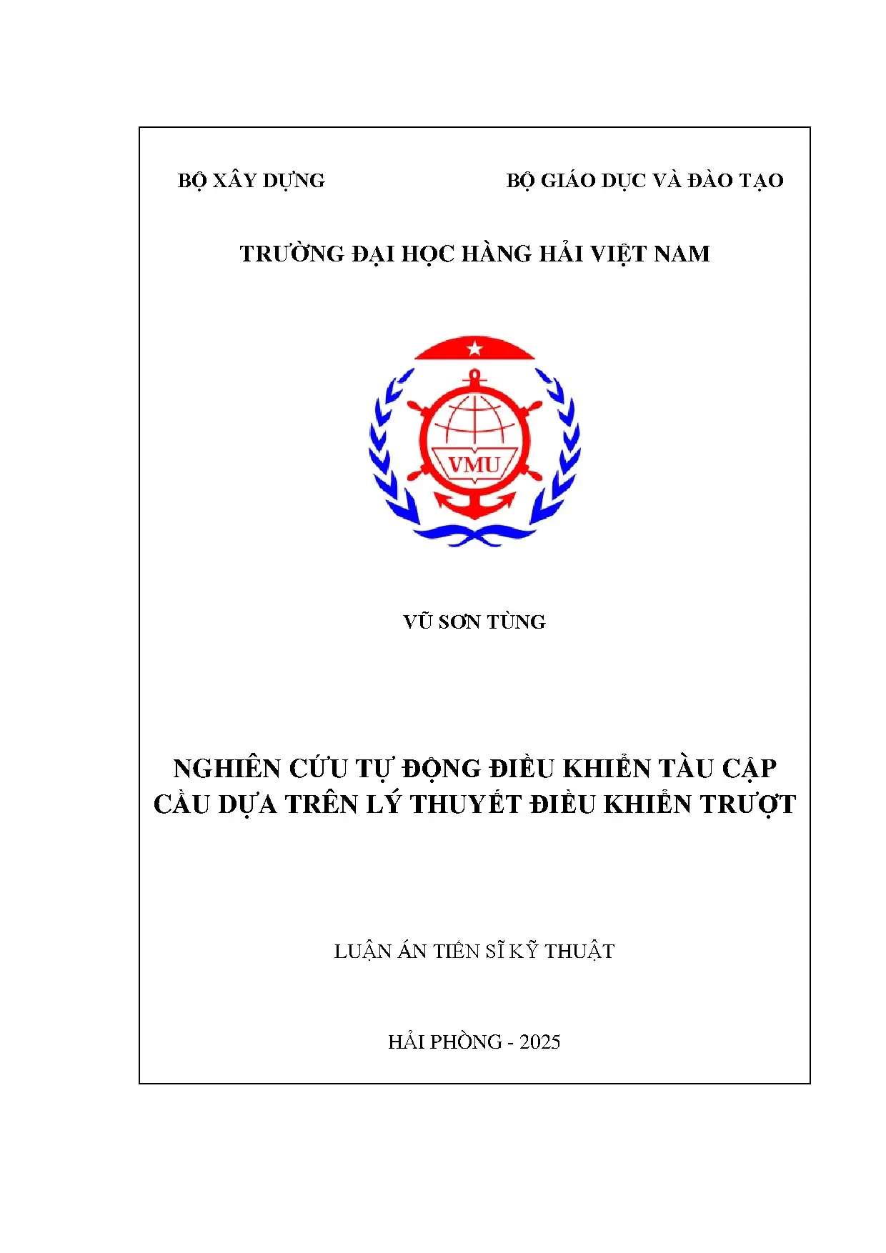 Nghiên cứu tự động điều khiển tàu cập cầu dựa trên lý thuyết điều khiển trượt