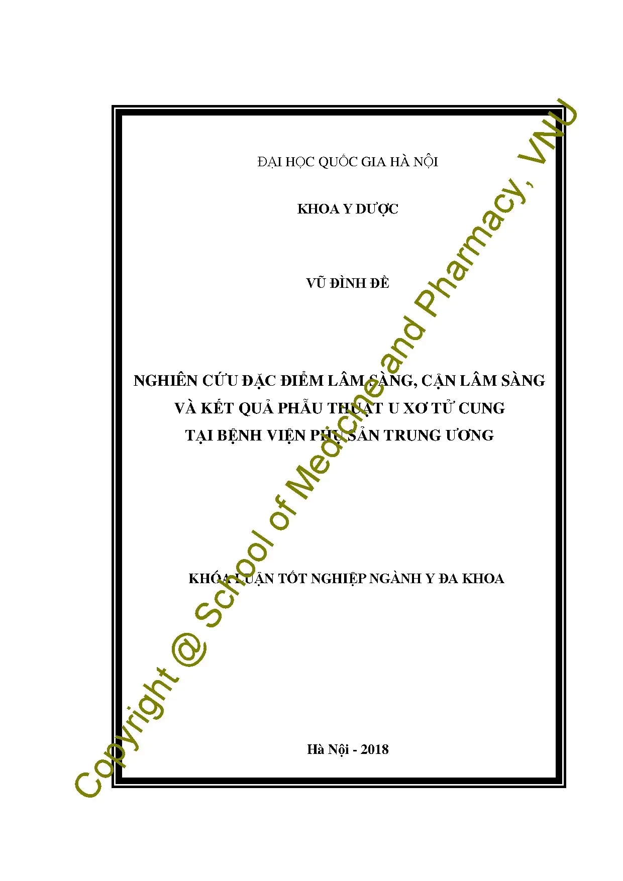 Nghiên cứu đặc điểm lâm sàng cận lâm sàng và kết quả phẫu th